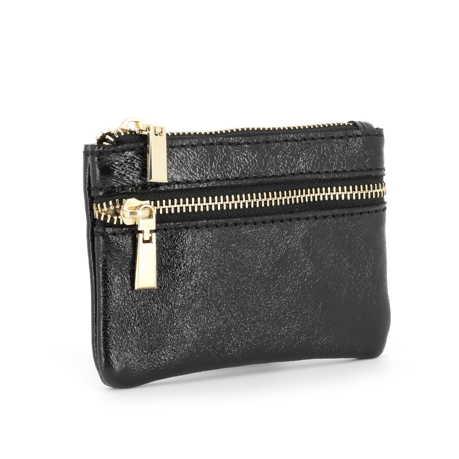 double-tree-porte-monnaie-cuir-noir-iris-femme image 2
