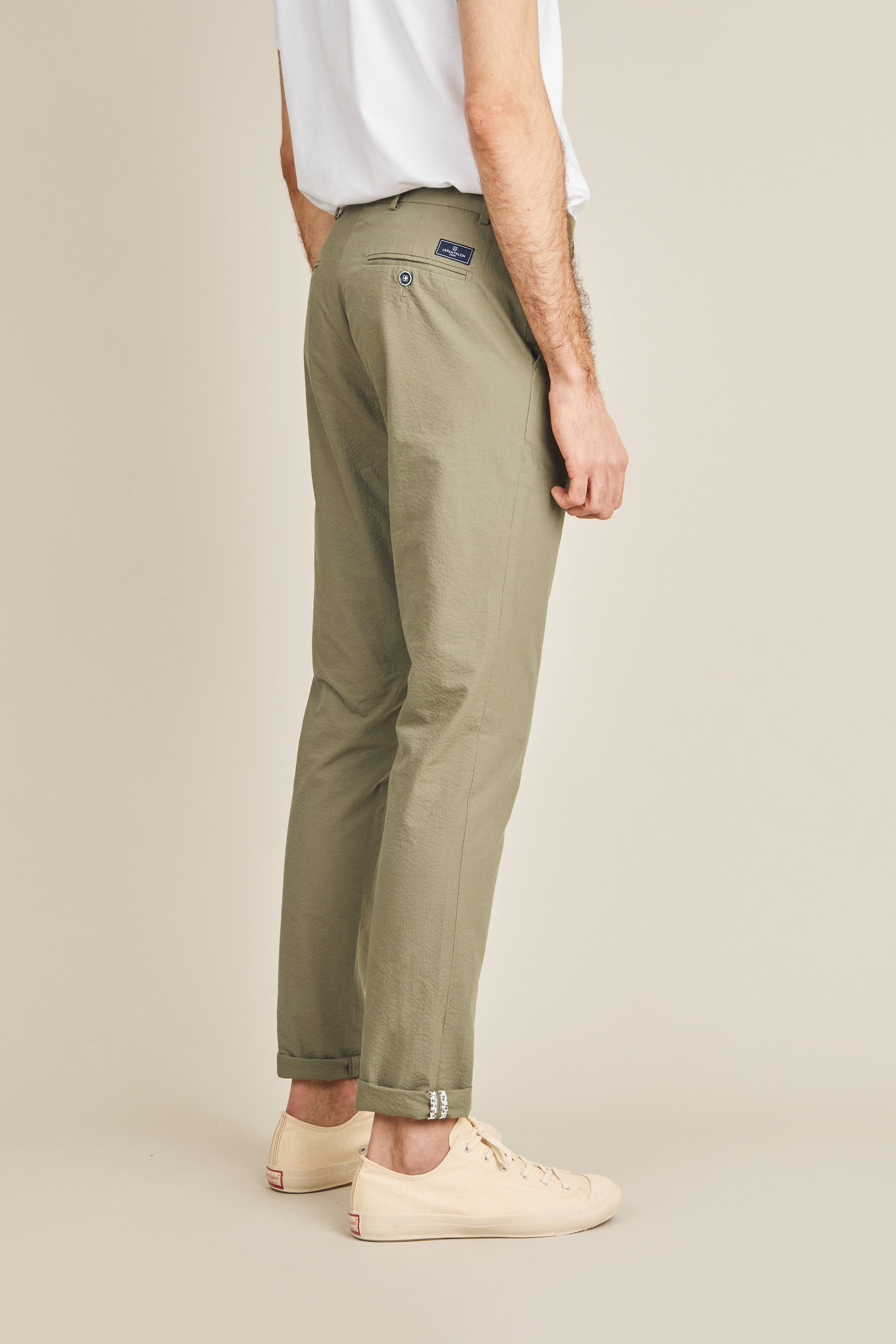 le-pantalon-chino-seersucker-kaki-pantalon-homme-t image 5