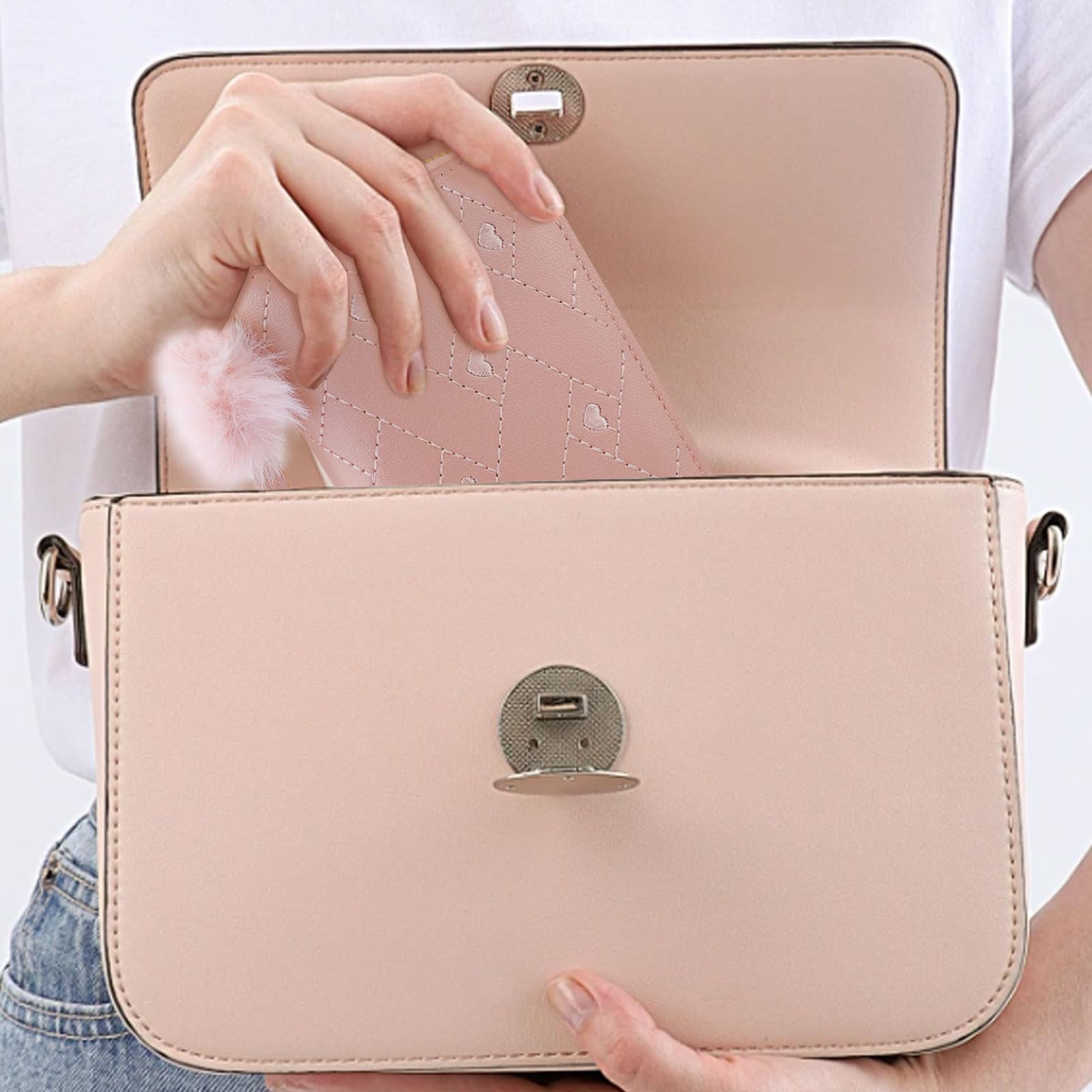 adistylinno-portefeuille-femme-rose-zip-grande-capacit image 6