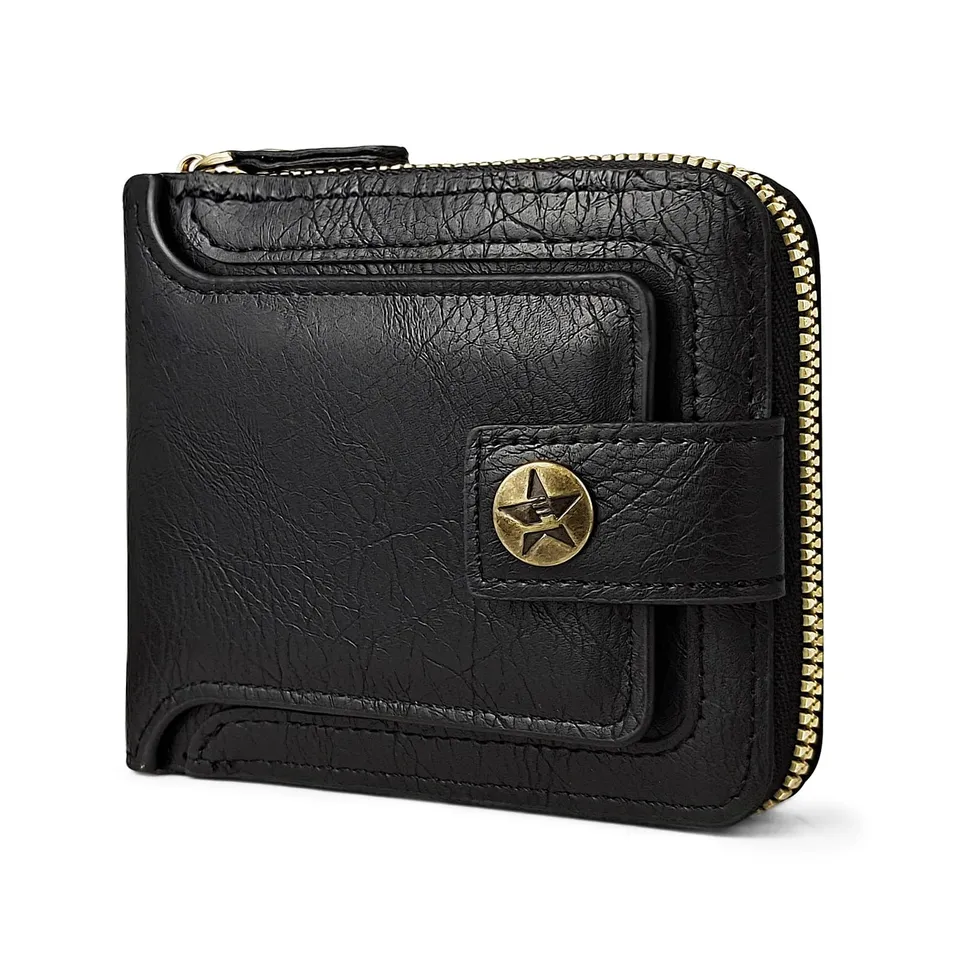 adistylinno-men-s-wallet-portefeuille-homme-noir-zip-9-cartes image 1