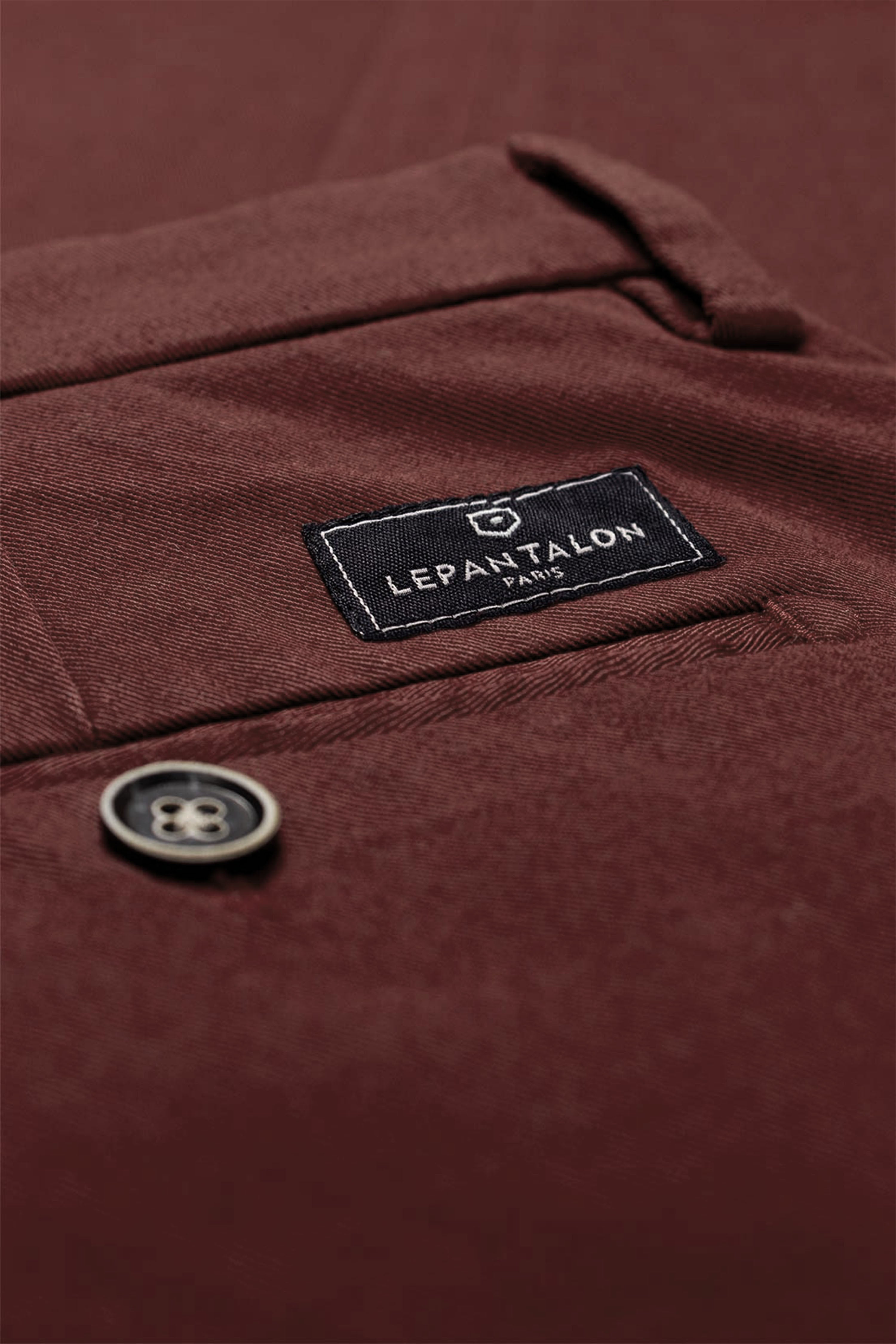 le-pantalon-chinos-homme-classique-lie-de-vin-coton image 6