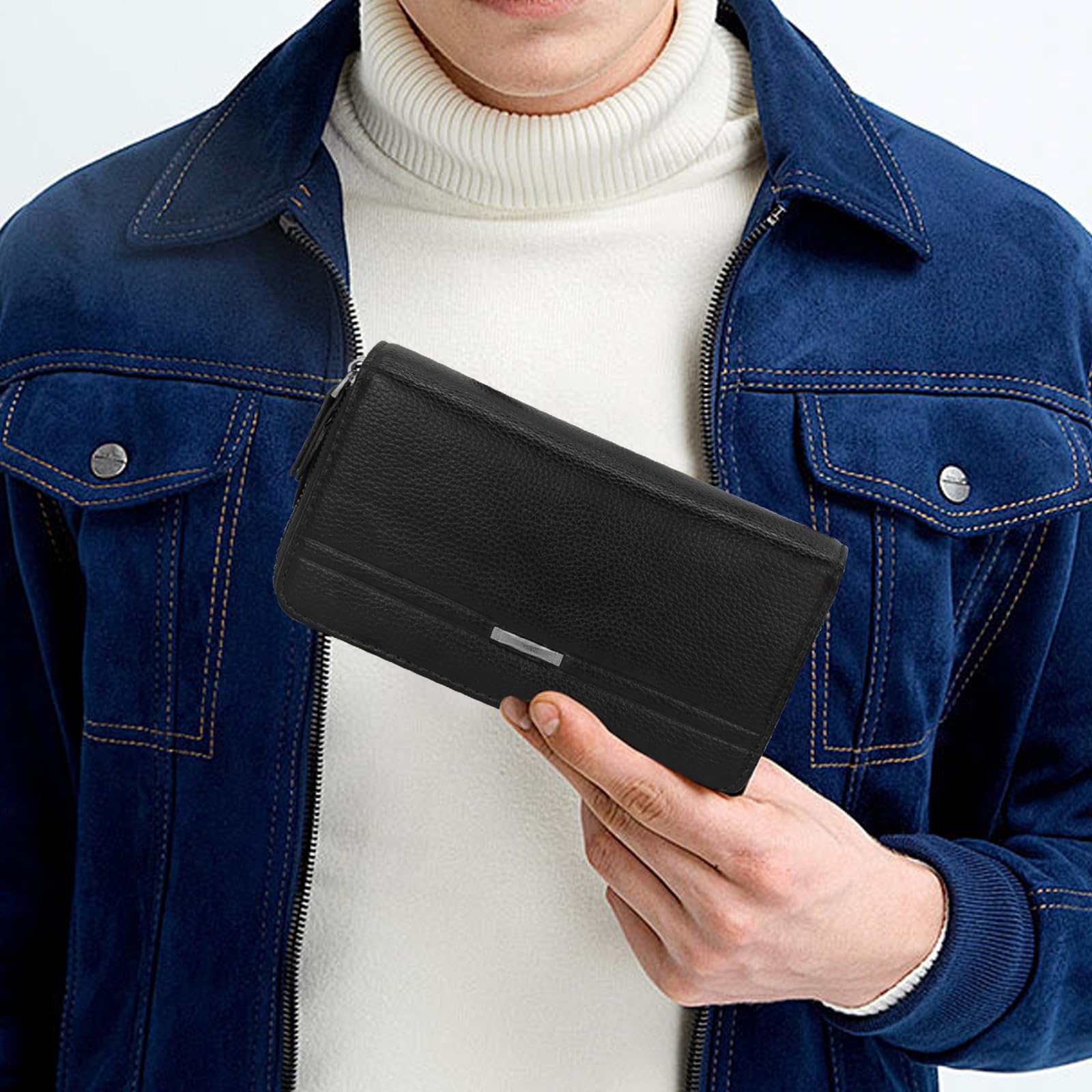 adistylinno-men-s-wallet-portefeuille-homme-noir-long-zip image 6