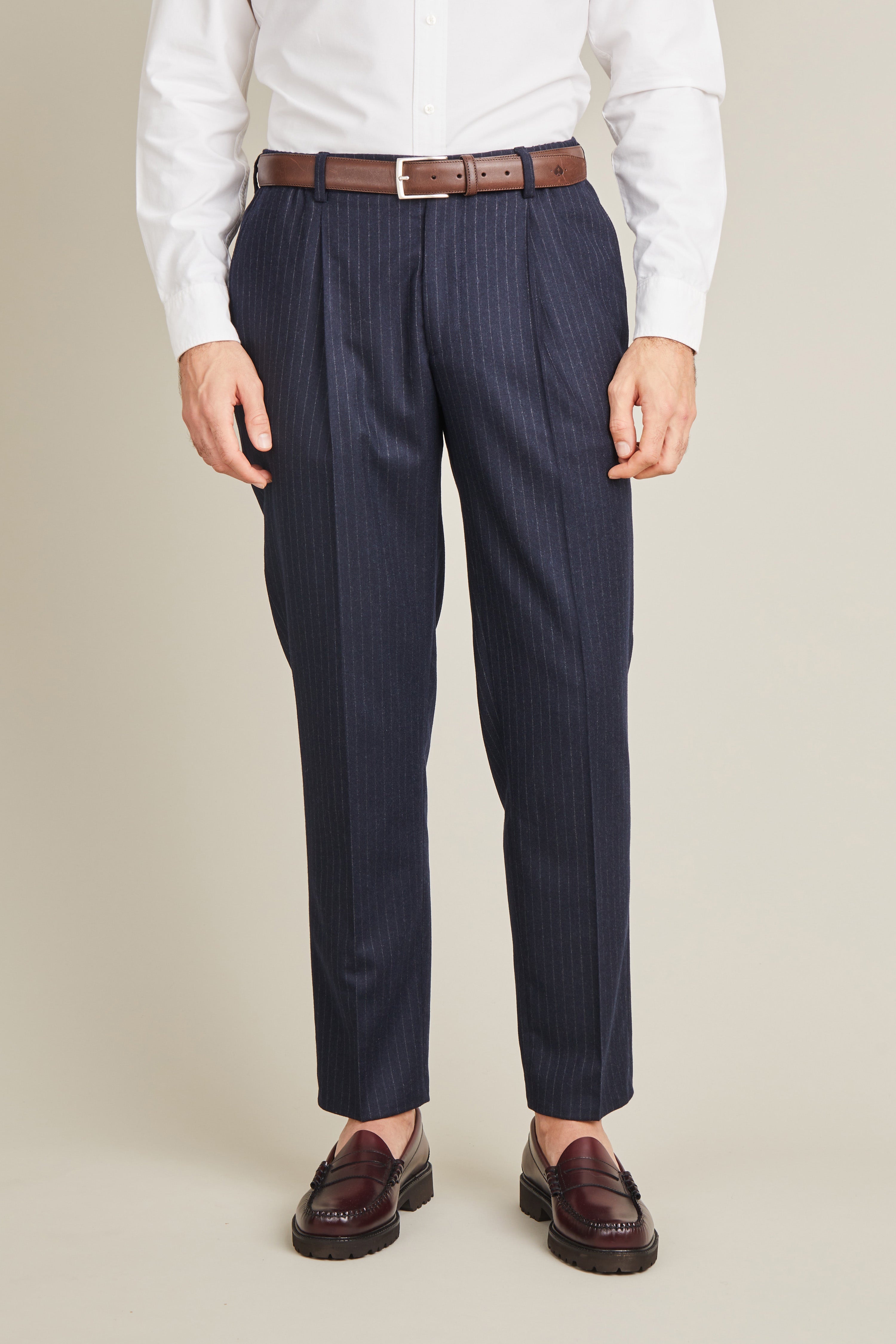 le-pantalon-flanelle-homme-jogpant-bleu-marine-laine-m-rinos image 8