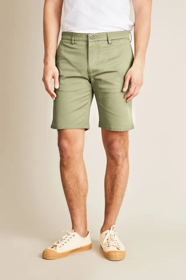le-pantalon-bermuda-olive-short-homme-coton-stretch image 1