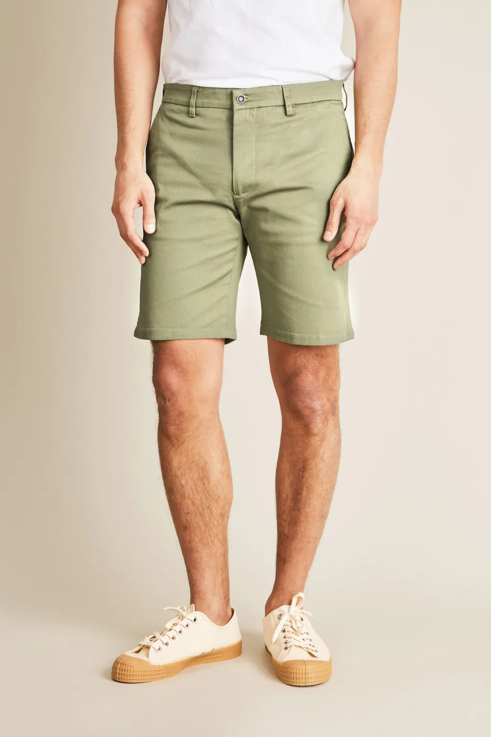 le-pantalon-bermuda-olive-short-homme-coton-stretch image 1
