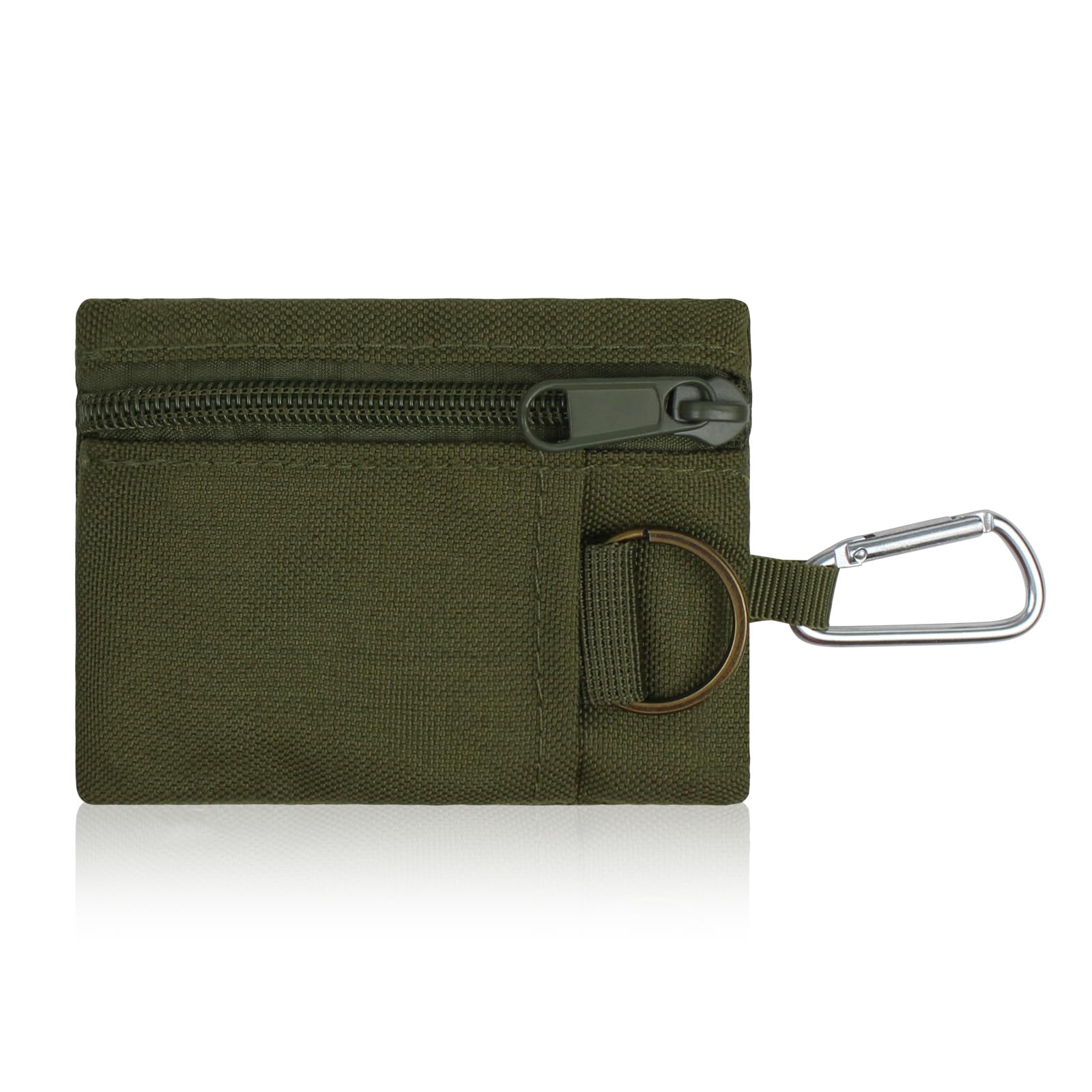 adistylinno-change-purse-porte-monnaie-nylon-vert-mousqueton image 1