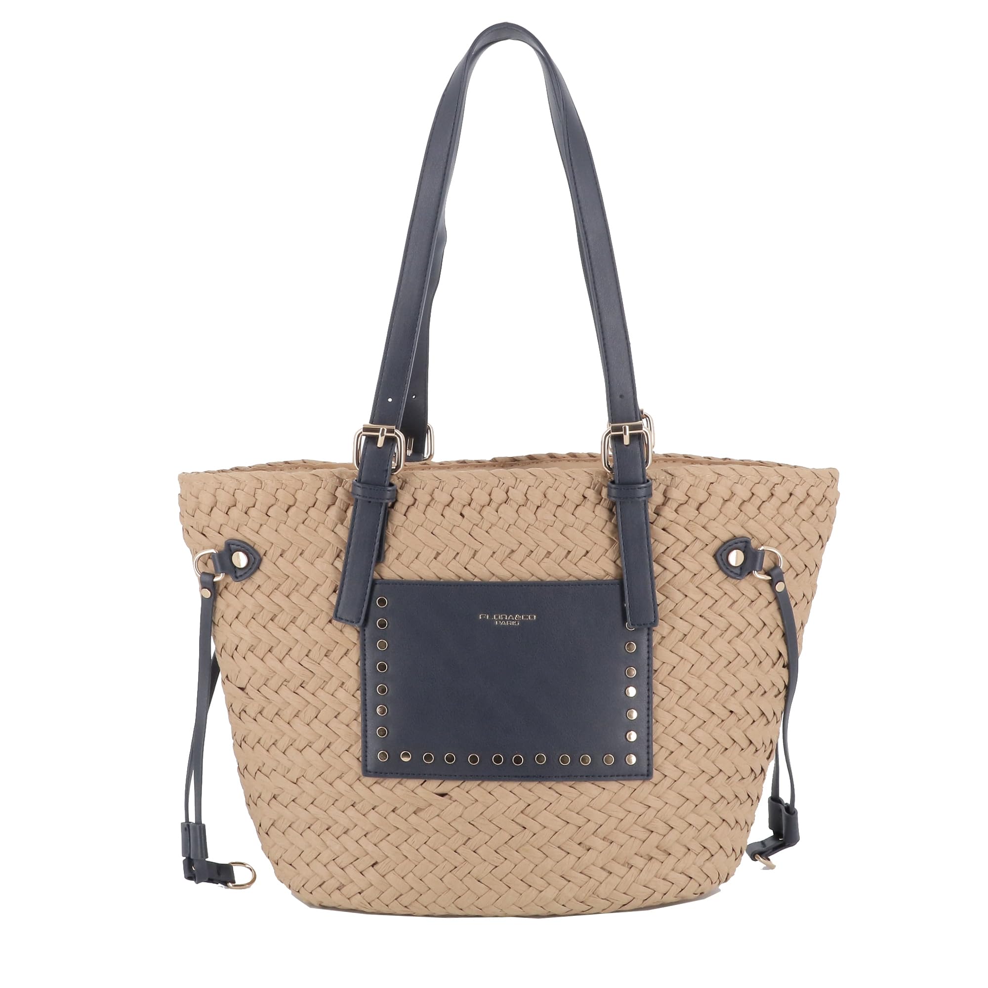 flora-co-cabas-sac-plage-paille-camel-zipp-spacieux image 6