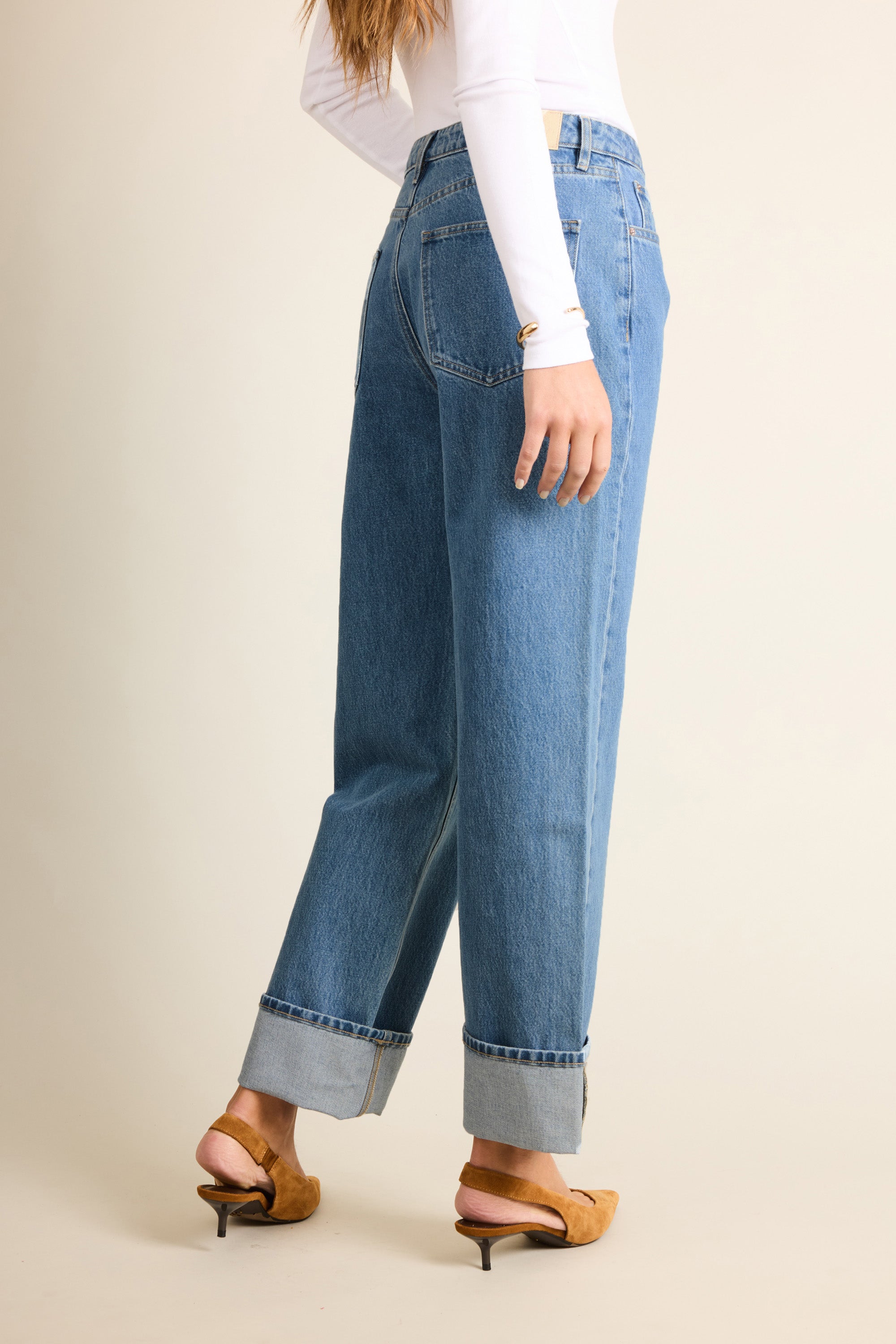 le-pantalon-jeans-femme-jean-boyfriend-middle-blue-coton image 4