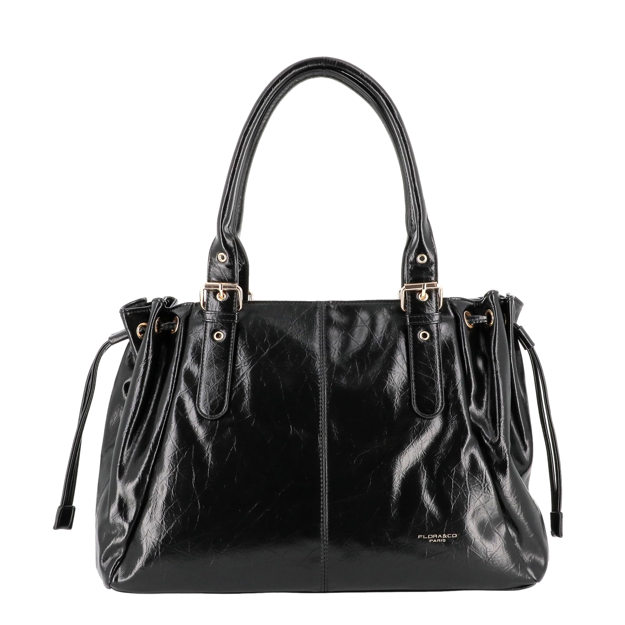 flora-co-sac-cabas-bowling-noir-lisse-fourre-tout-a4 image 1