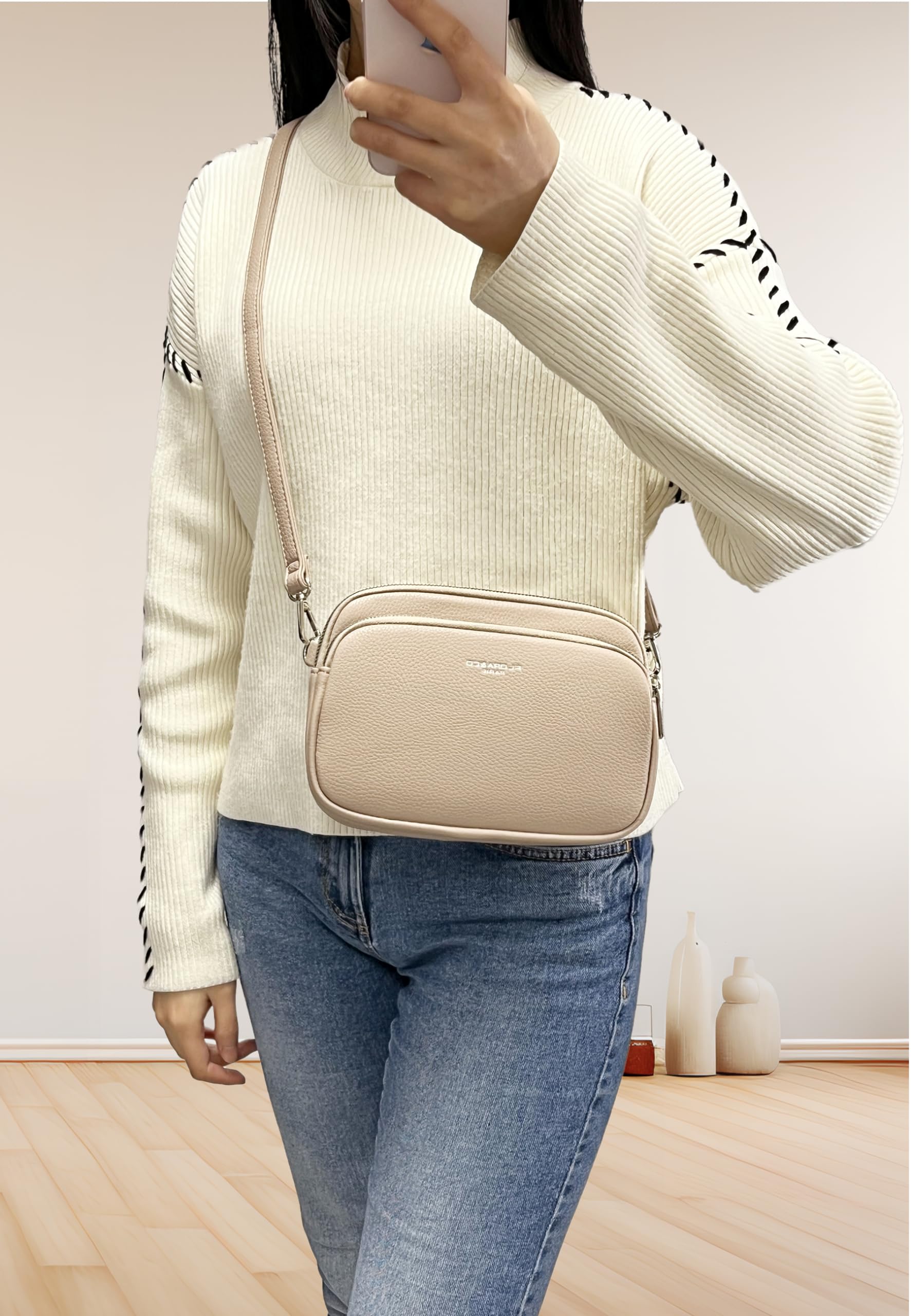 flora-co-sacs-bandouli-res-multipoches-sac-bandouli-re-beige-grain image 2