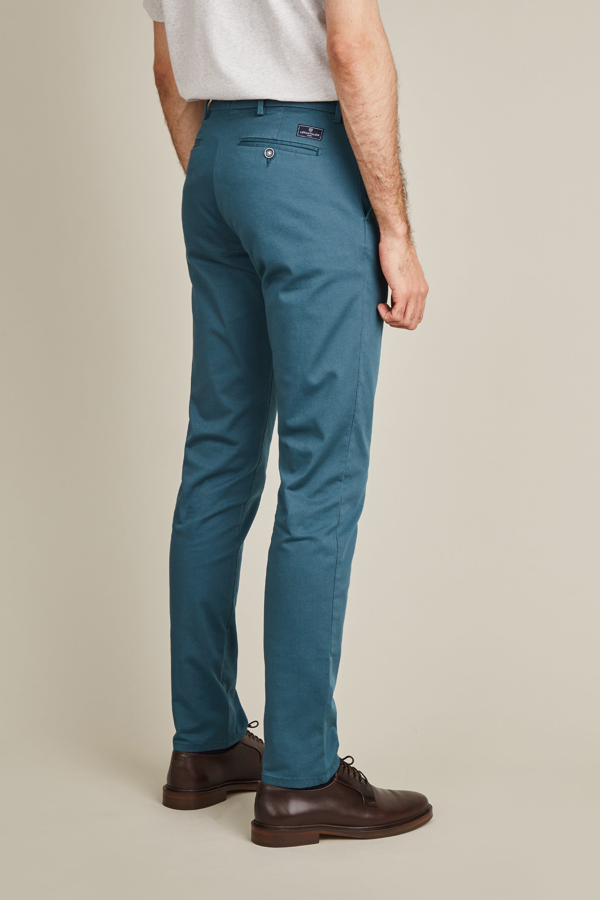 le-pantalon-chino-bleu-canard-semi-slim-coton-stretch image 5