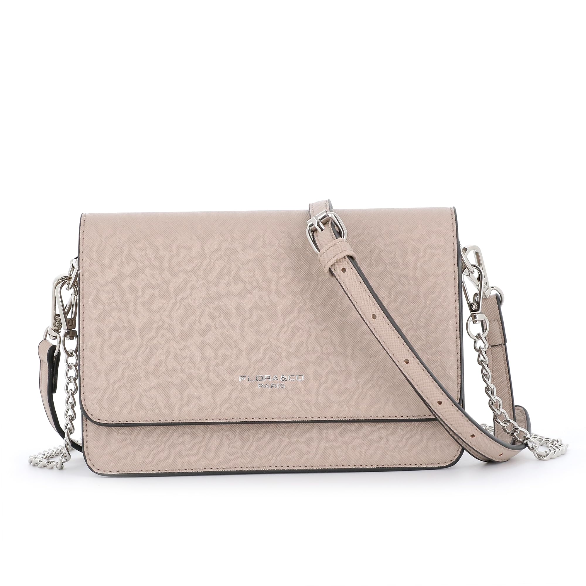 flora-co-sacs-bandouli-res-cha-ne-sac-bandouli-re-beige-taupe-saffiano image 1