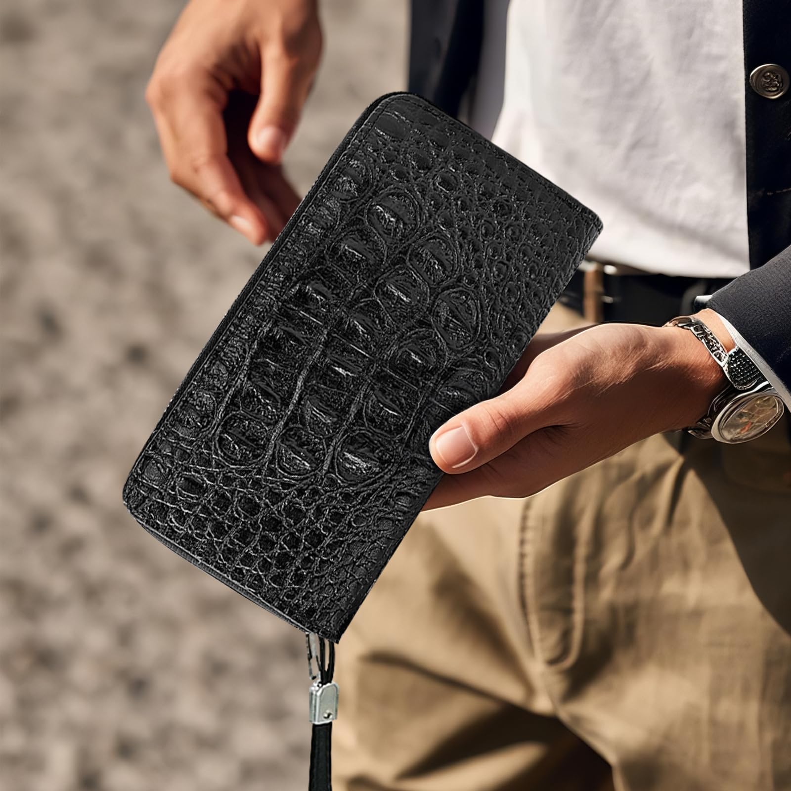 adistylinno-men-s-wallet-portefeuille-homme-long-noir-zip image 5