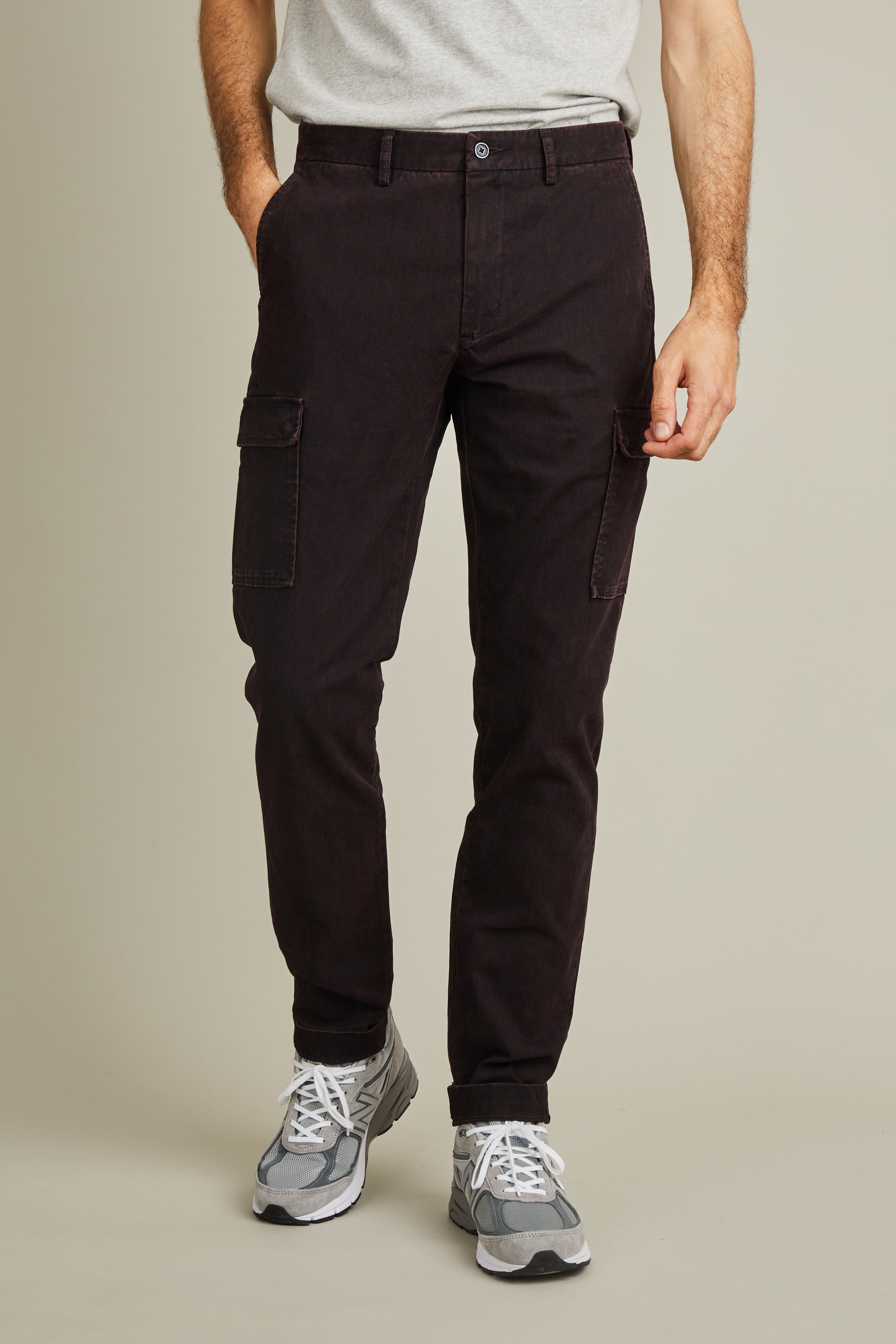 le-pantalon-cargo-fm-lpcar-5-pantalon-homme-bordeaux-coton image 1