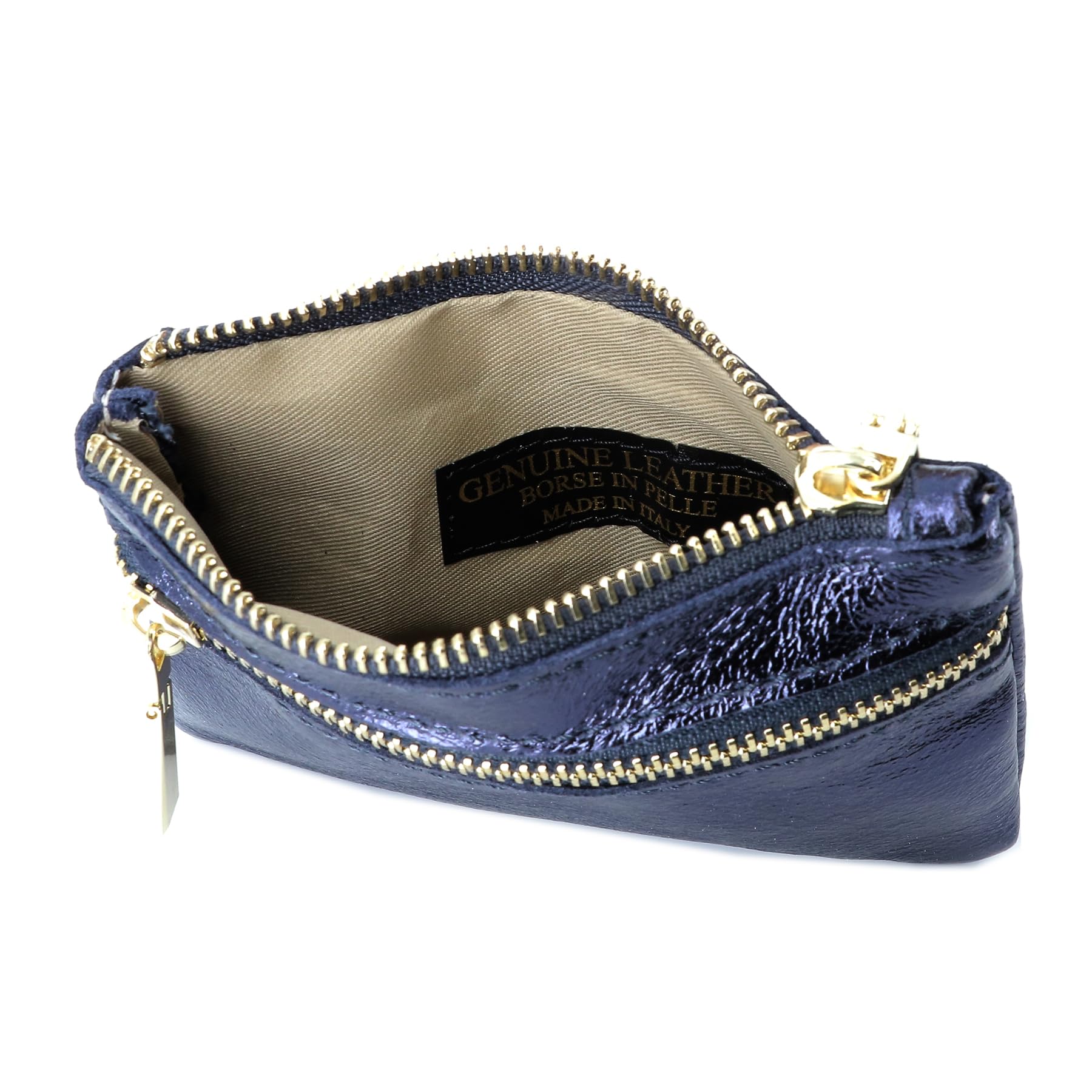 double-tree-porte-monnaie-cuir-bleu-iris-femme image 4