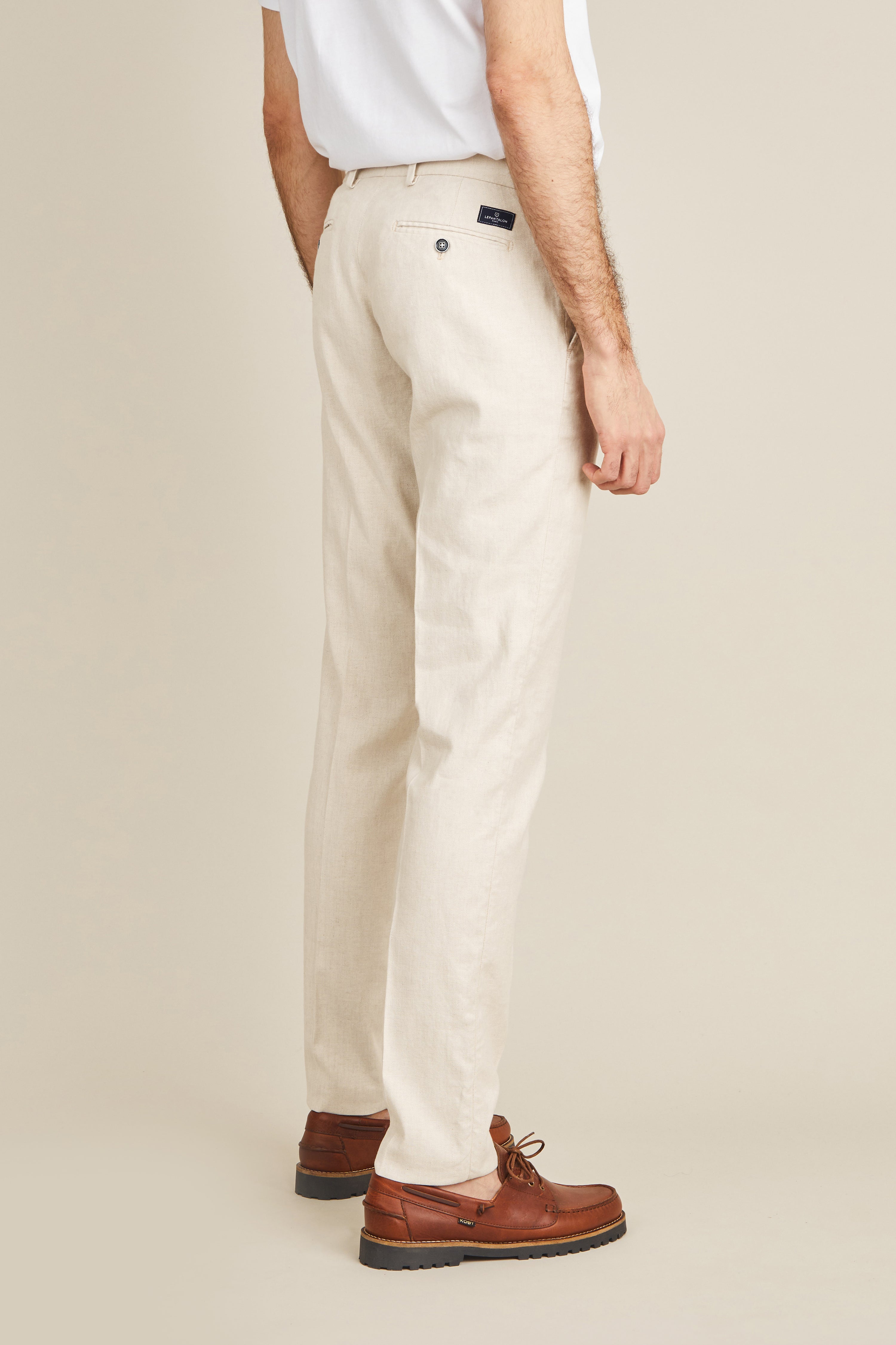 le-pantalon-chino-coton-lin-cru-semi-slim-l-ger-t image 4