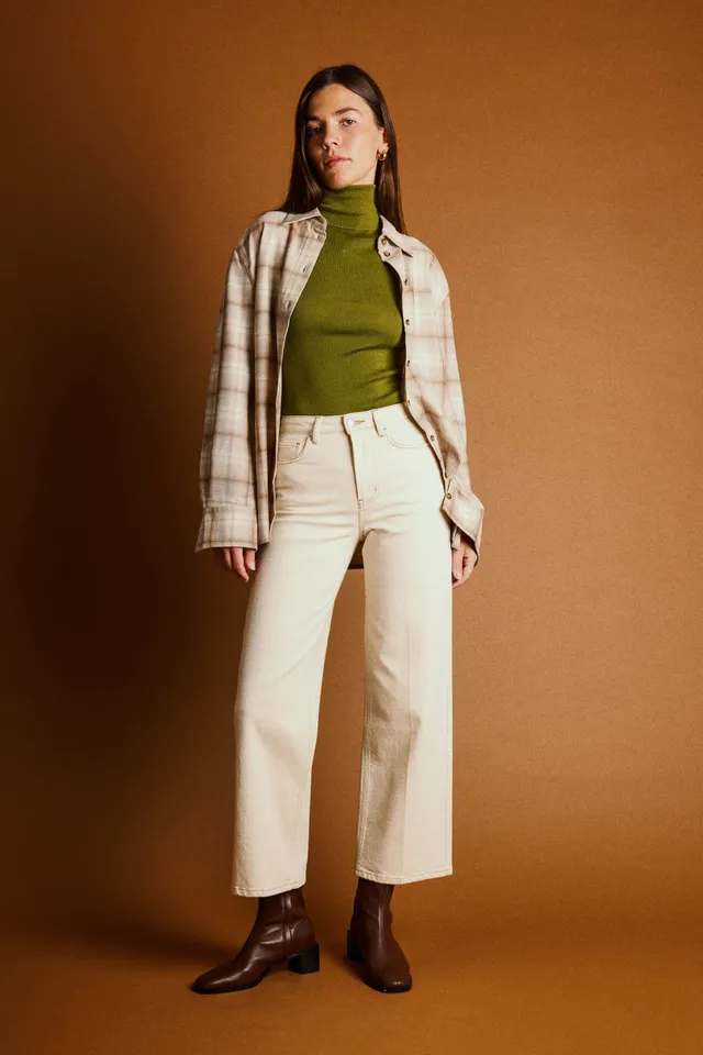 le-pantalon-flare-fm-lpwd-6-jean-cru-coton-stretch image 1