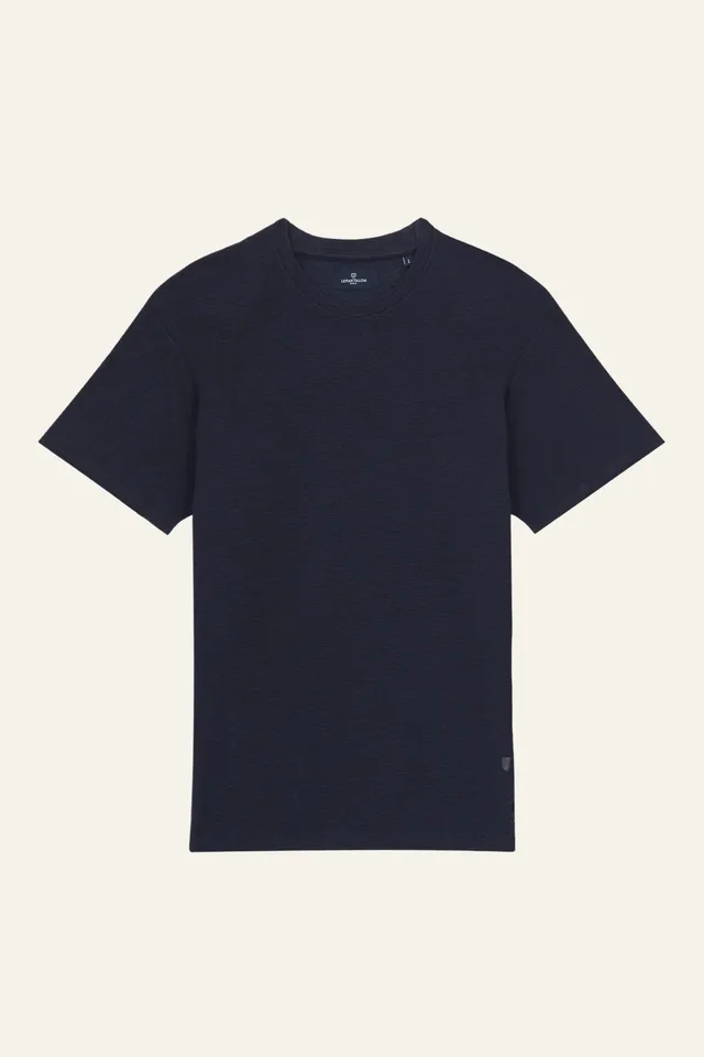le-pantalon-t-shirts-homme-textur-bleu-marine-coton image 1