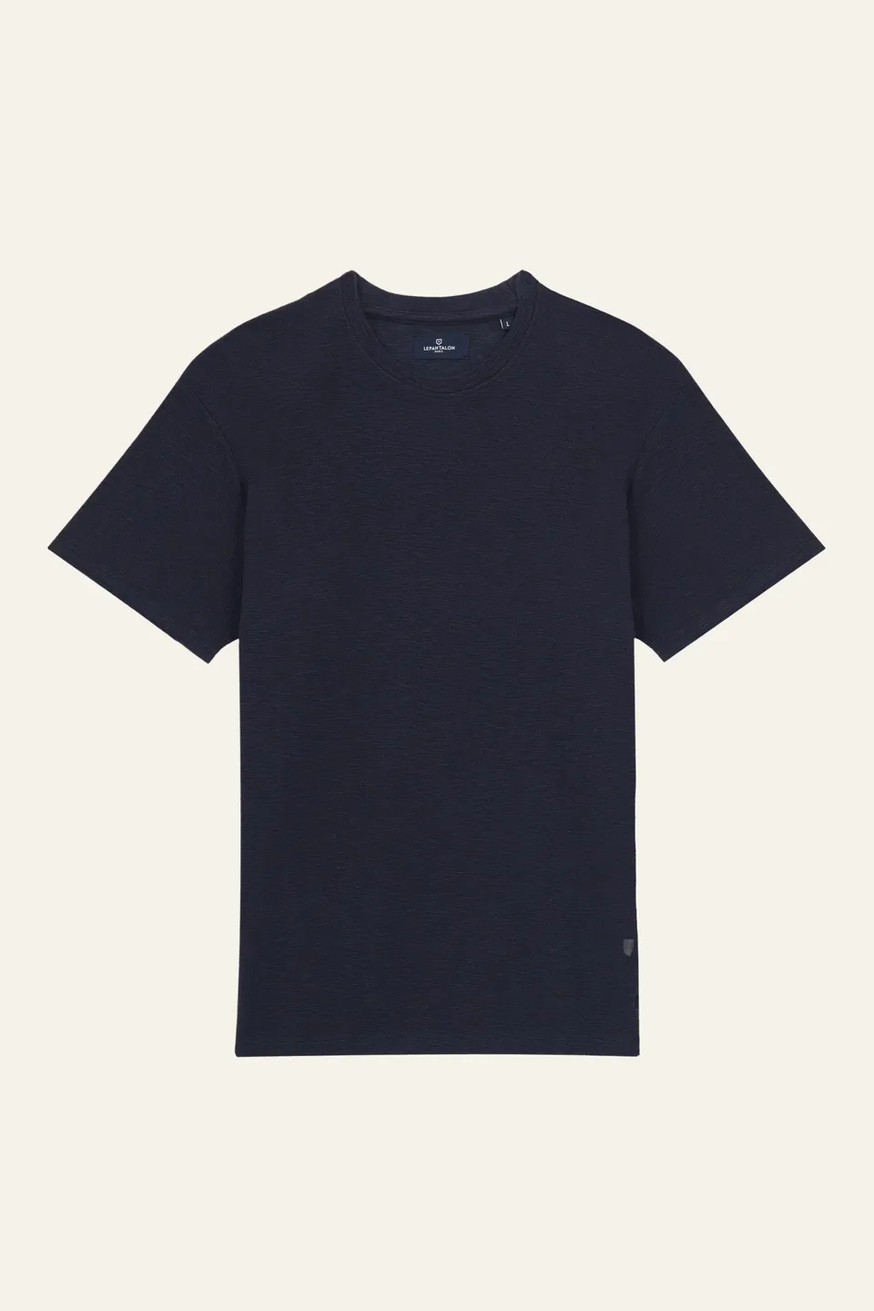 le-pantalon-t-shirts-homme-textur-bleu-marine-coton image 1