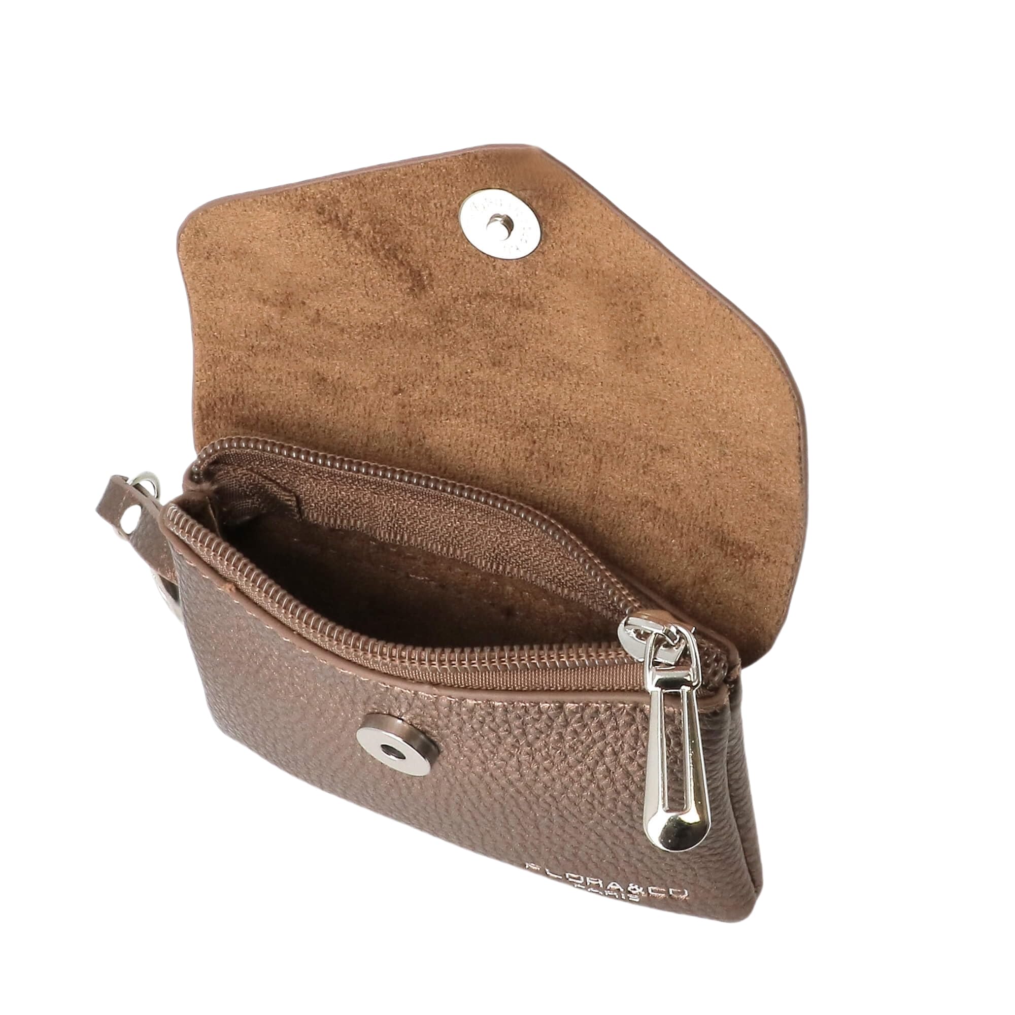 flora-co-porte-feuille-petit-porte-monnaie-marron-m-tal image 4