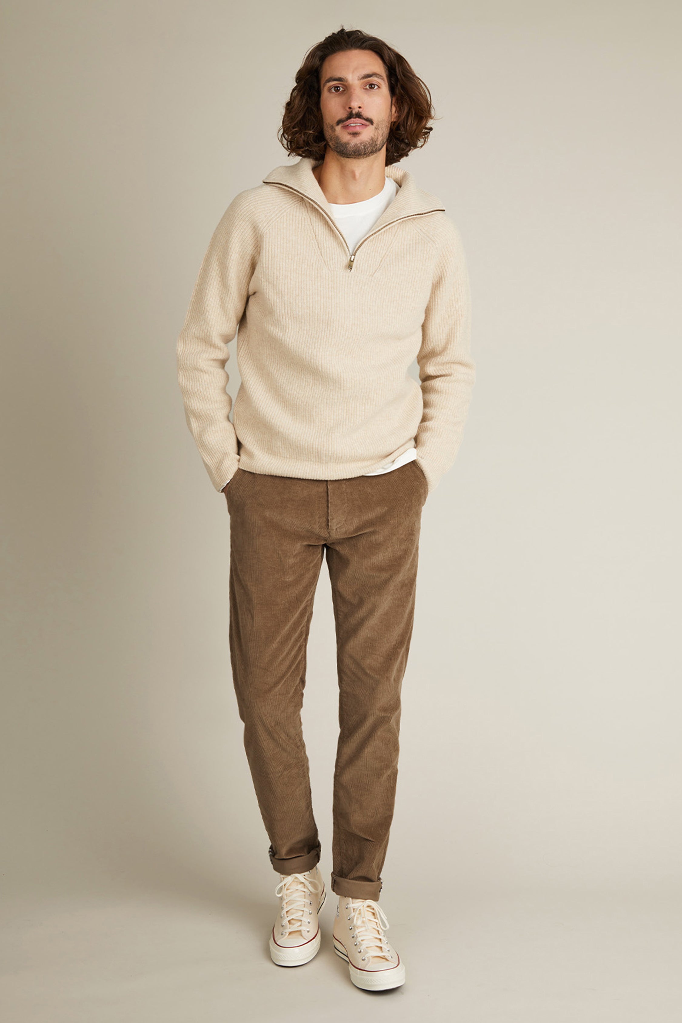 le-pantalon-velours-chino-homme-tabac-semi-slim-chaud image 8