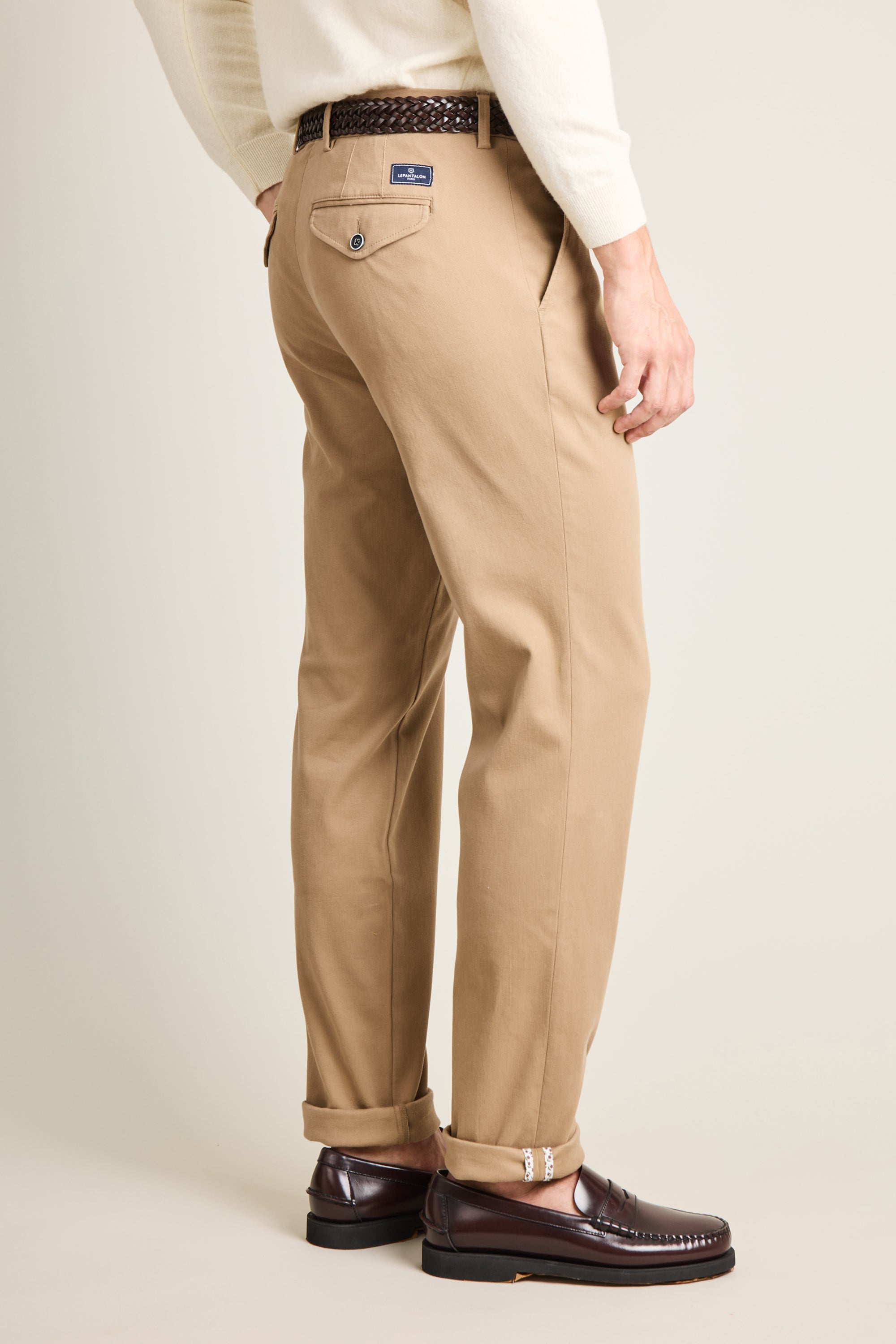 le-pantalon-chino-pinces-beige-chino-homme image 4