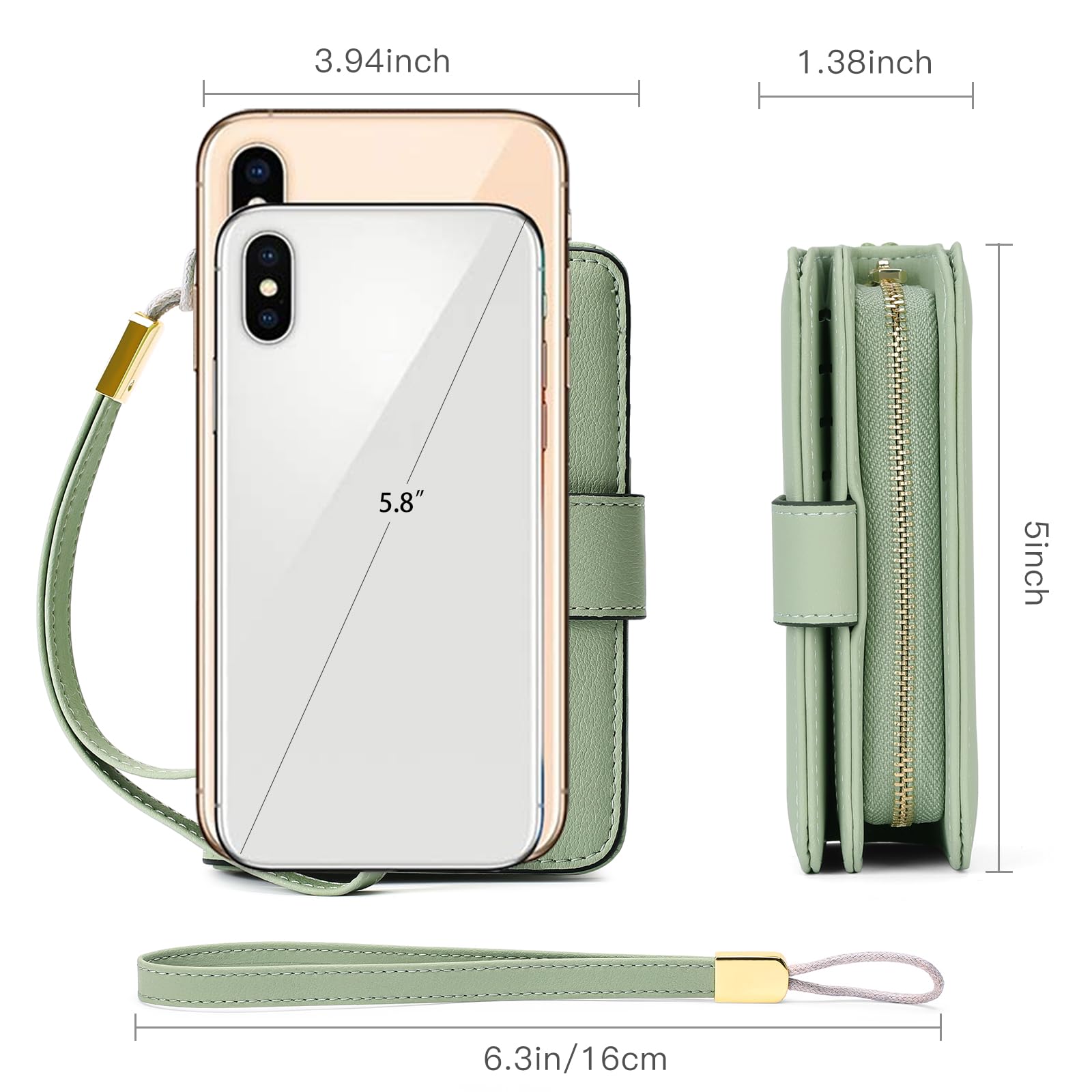 gaekeao-women-s-small-wallet-portefeuille-petit-vert-rfid image 5