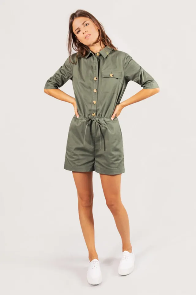 le-pantalon-combishort-fm-lpwcombs-1-combishort-kaki-coton image 1
