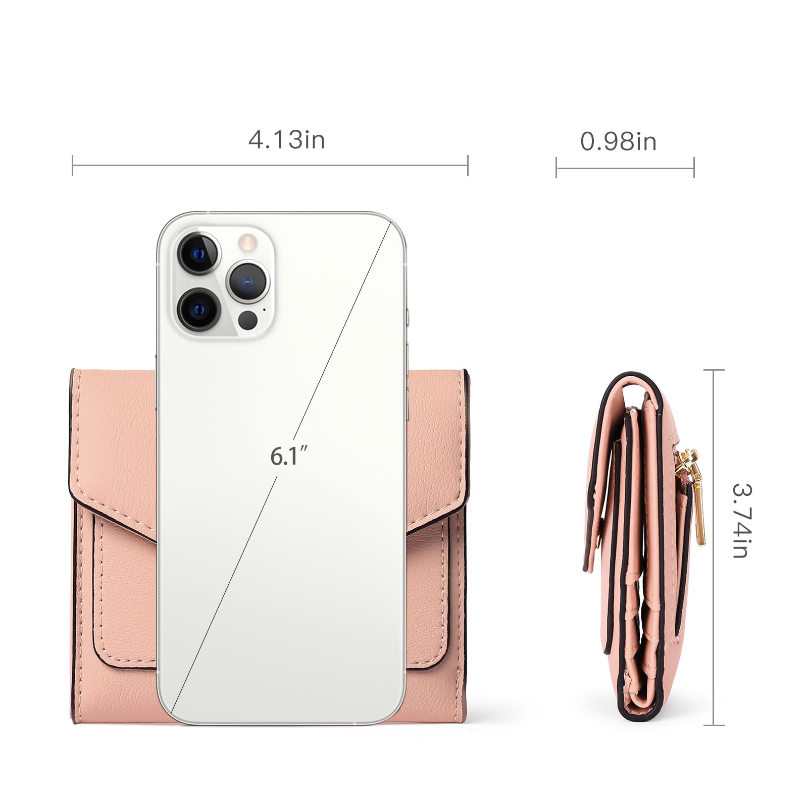 gaekeao-women-s-small-wallet-mini-portefeuille-femme-rose-rfid image 5