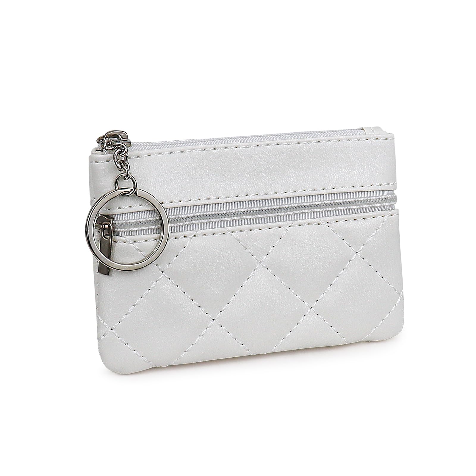 adistylinno-change-purse-porte-monnaie-blanc-losange image 1