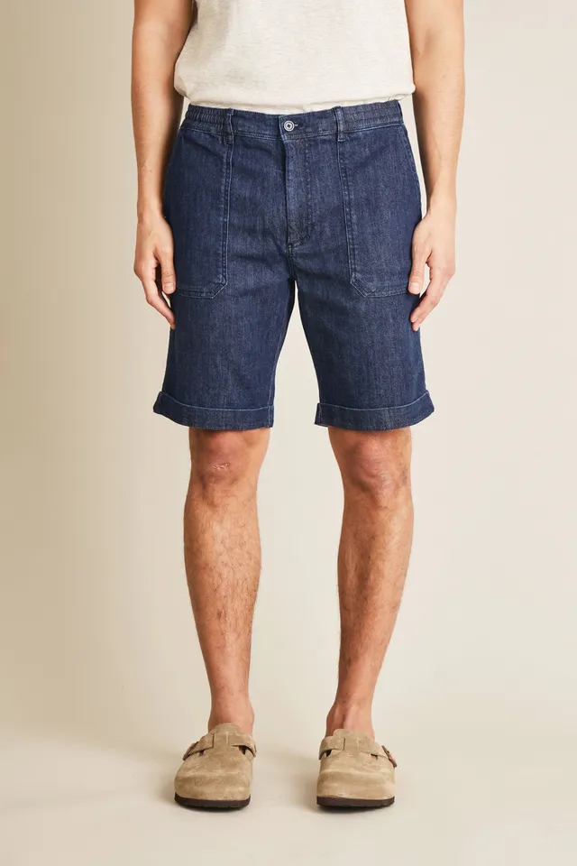 le-pantalon-fatigue-short-bleu-stone-bermuda-coton-bambou image 1