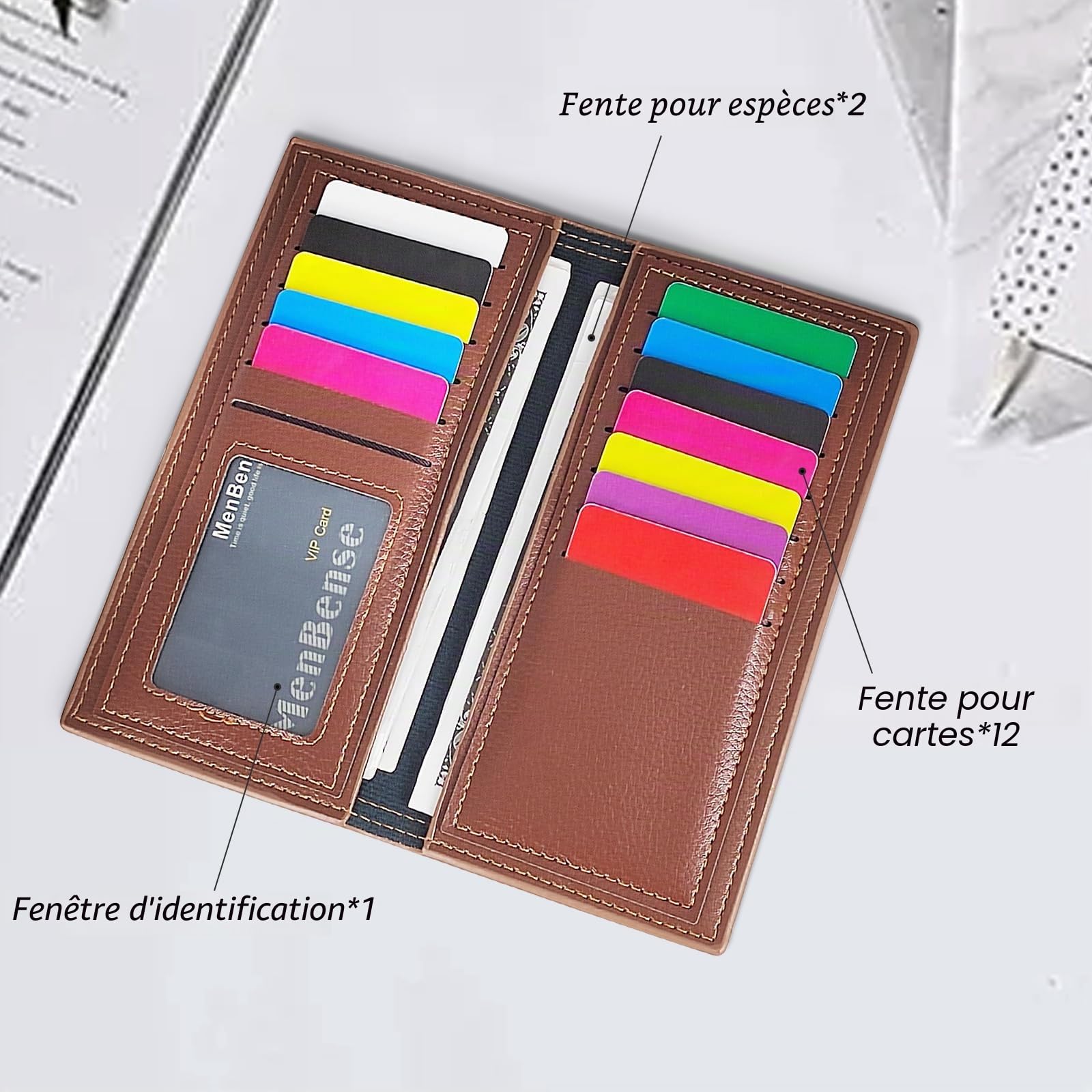 adistylinno-men-s-wallet-portefeuille-long-caf-12-cartes image 3