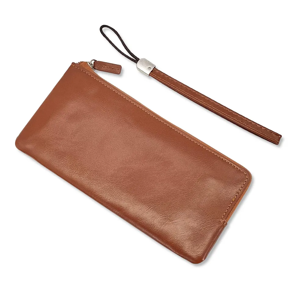 adistylinno-men-s-wallet-portefeuille-long-homme-marron-cuir-pu-zip image 1