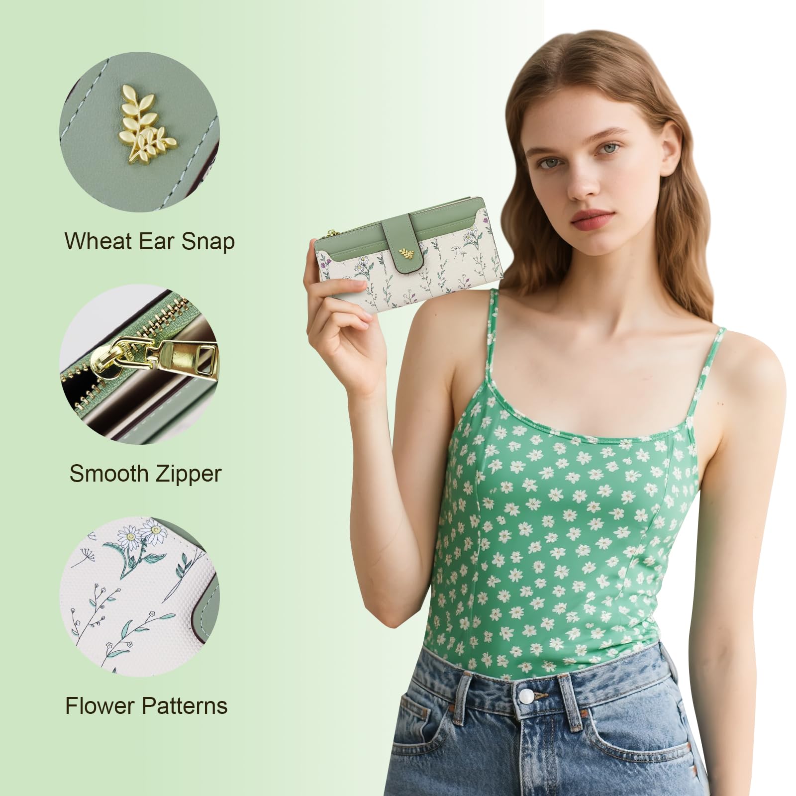 adistylinno-women-s-wallet-portefeuille-femme-vert-floral image 4