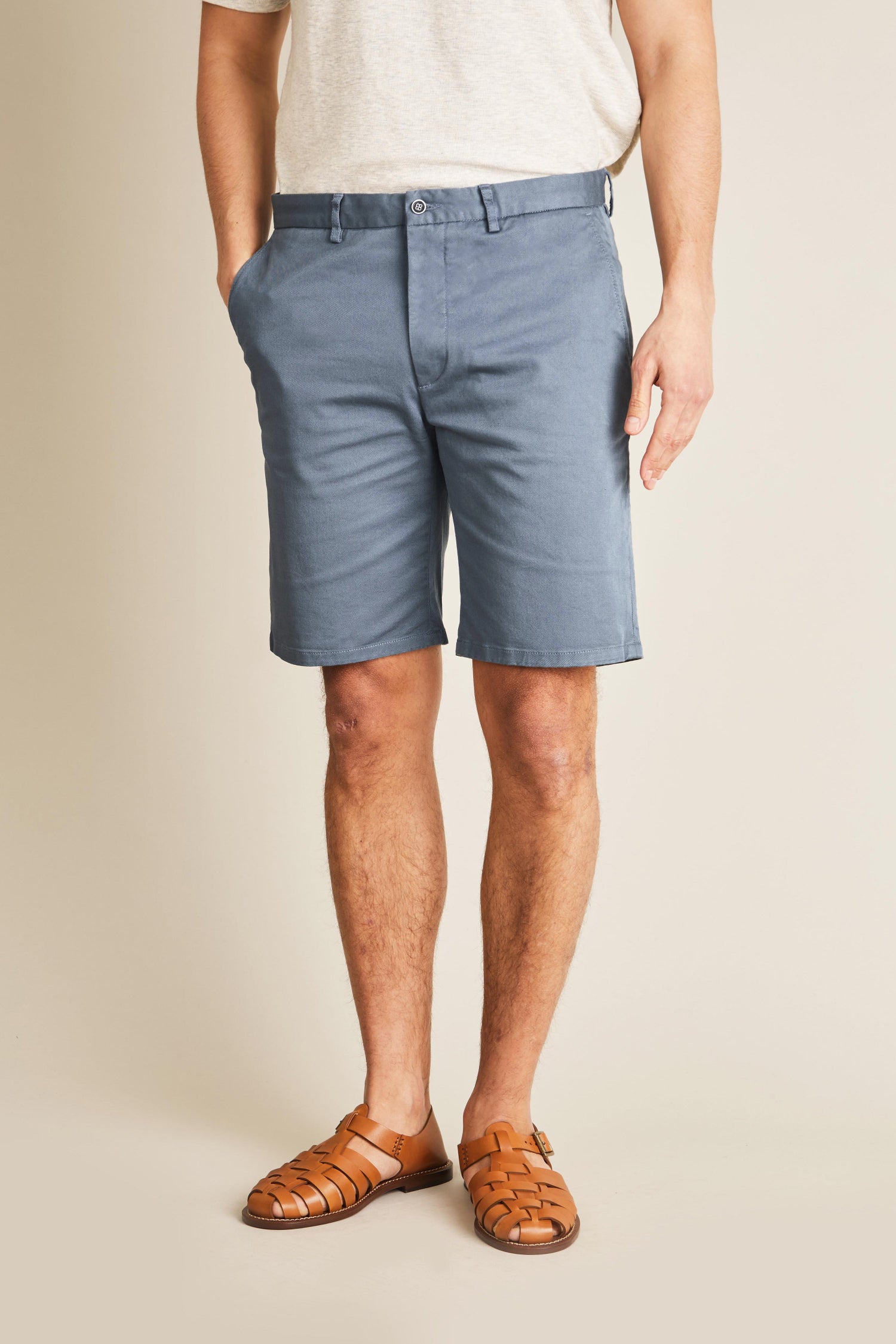 le-pantalon-bermuda-bleu-jasmin-short-coton-semi-slim image 1