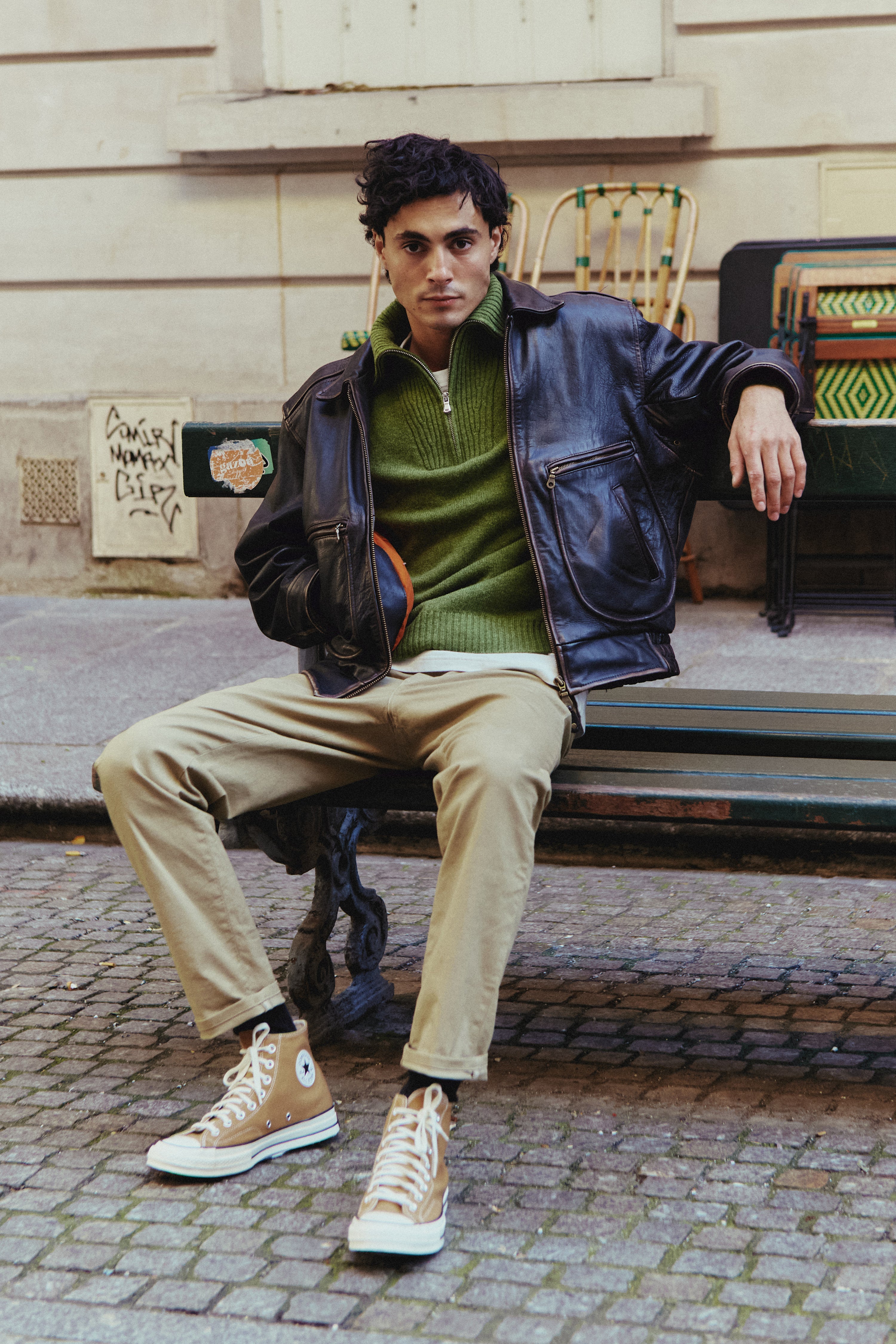 le-pantalon-chino-sport-beige-carotte-coton-stretch image 8