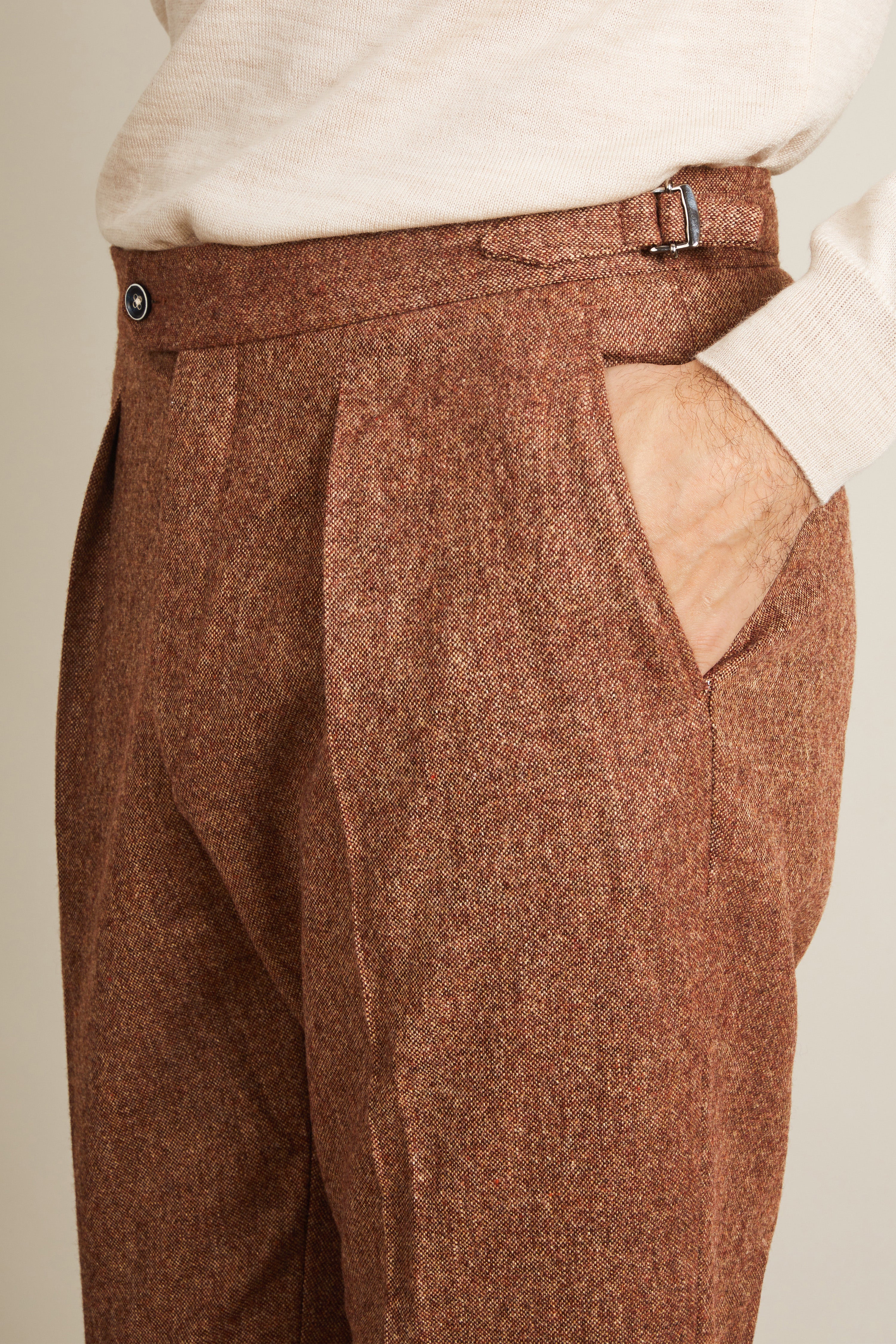le-pantalon-flanelle-pantalon-laine-terracotta-serrage image 2