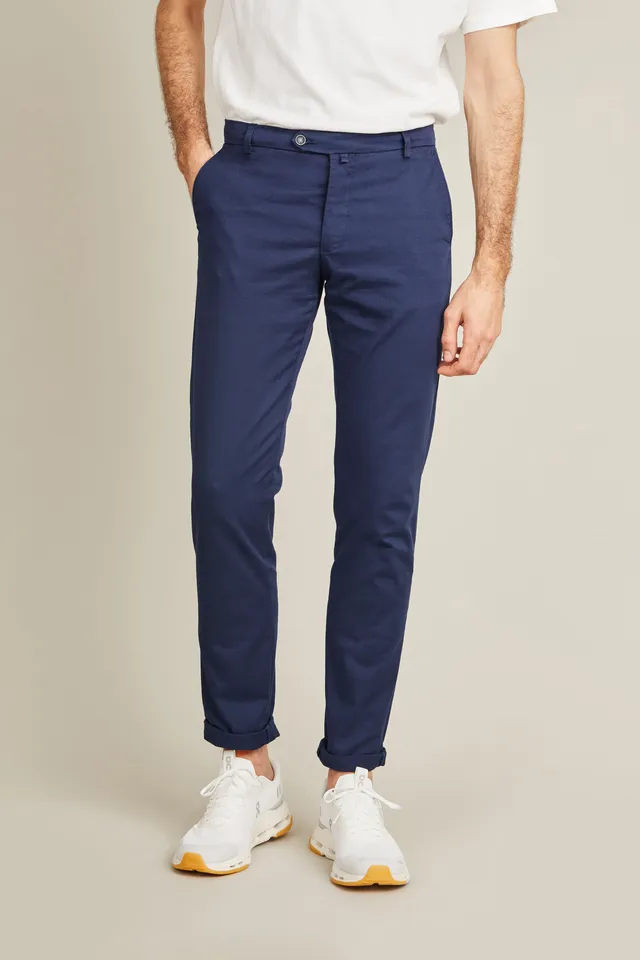 le-pantalon-chino-fm-lpc-24-pantalon-bleu-roi-coton image 1
