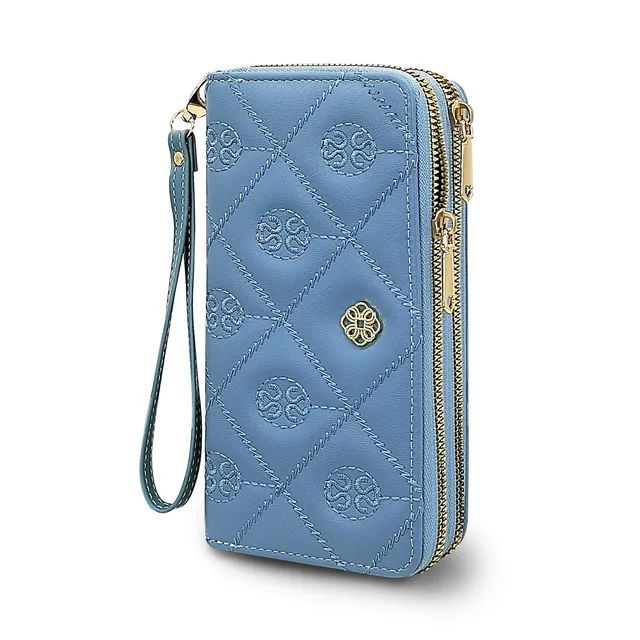adistylinno-women-s-wallet-portefeuille-femme-bleu-double-zip image 1