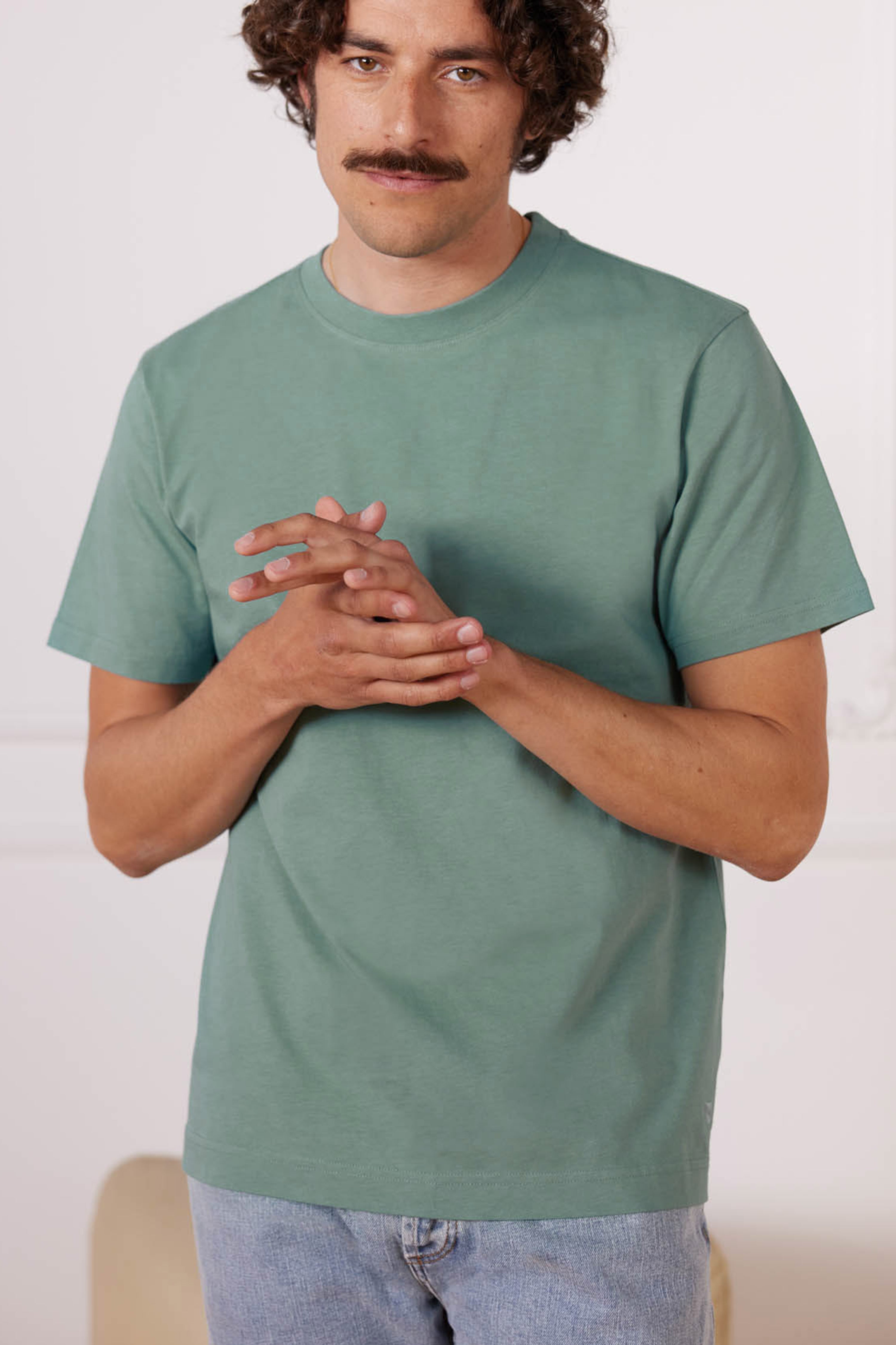 le-pantalon-tee-shirt-fm-lpts-8-t-shirt-sauge-coton-bio image 4