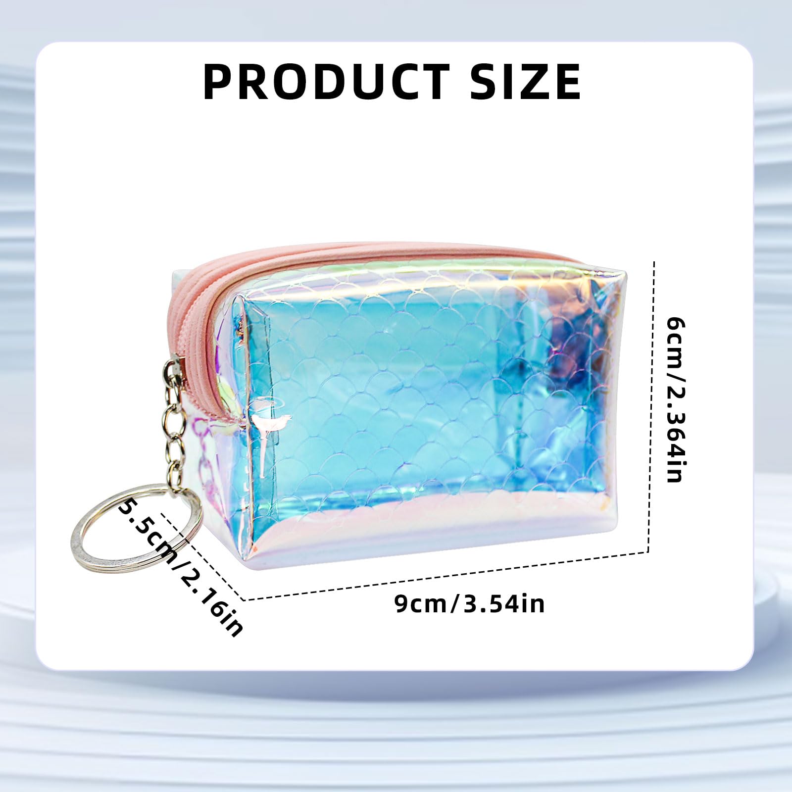 adistylinno-change-purse-petit-porte-monnaie-rose-caille-laser image 2