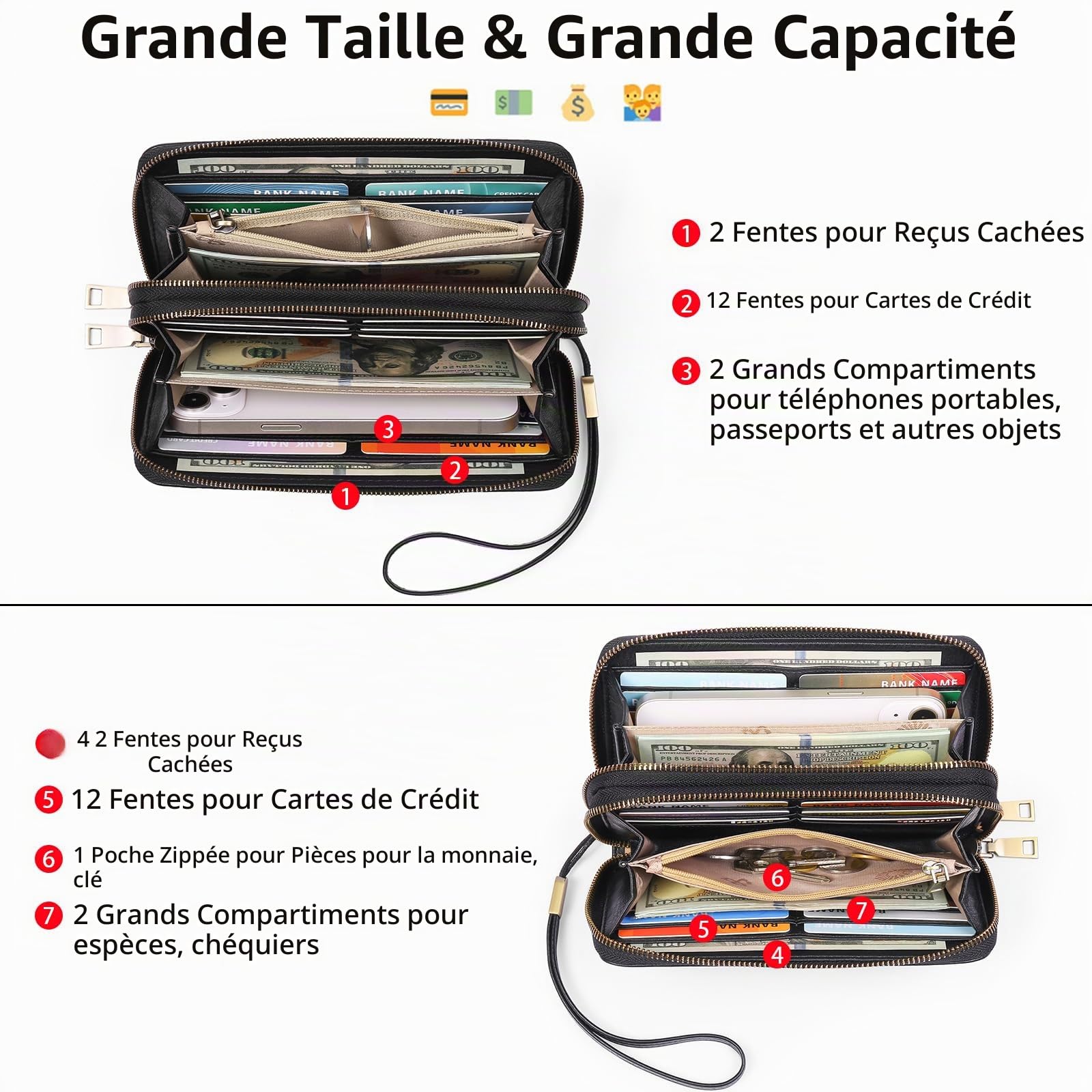 gaekeao-large-wallet-type1-01-noir-portefeuille-grand-femme-rfid image 2