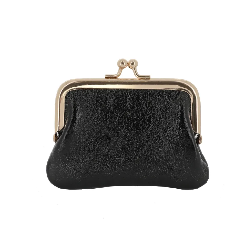double-tree-petit-porte-monnaie-cuir-iris-noir image 1