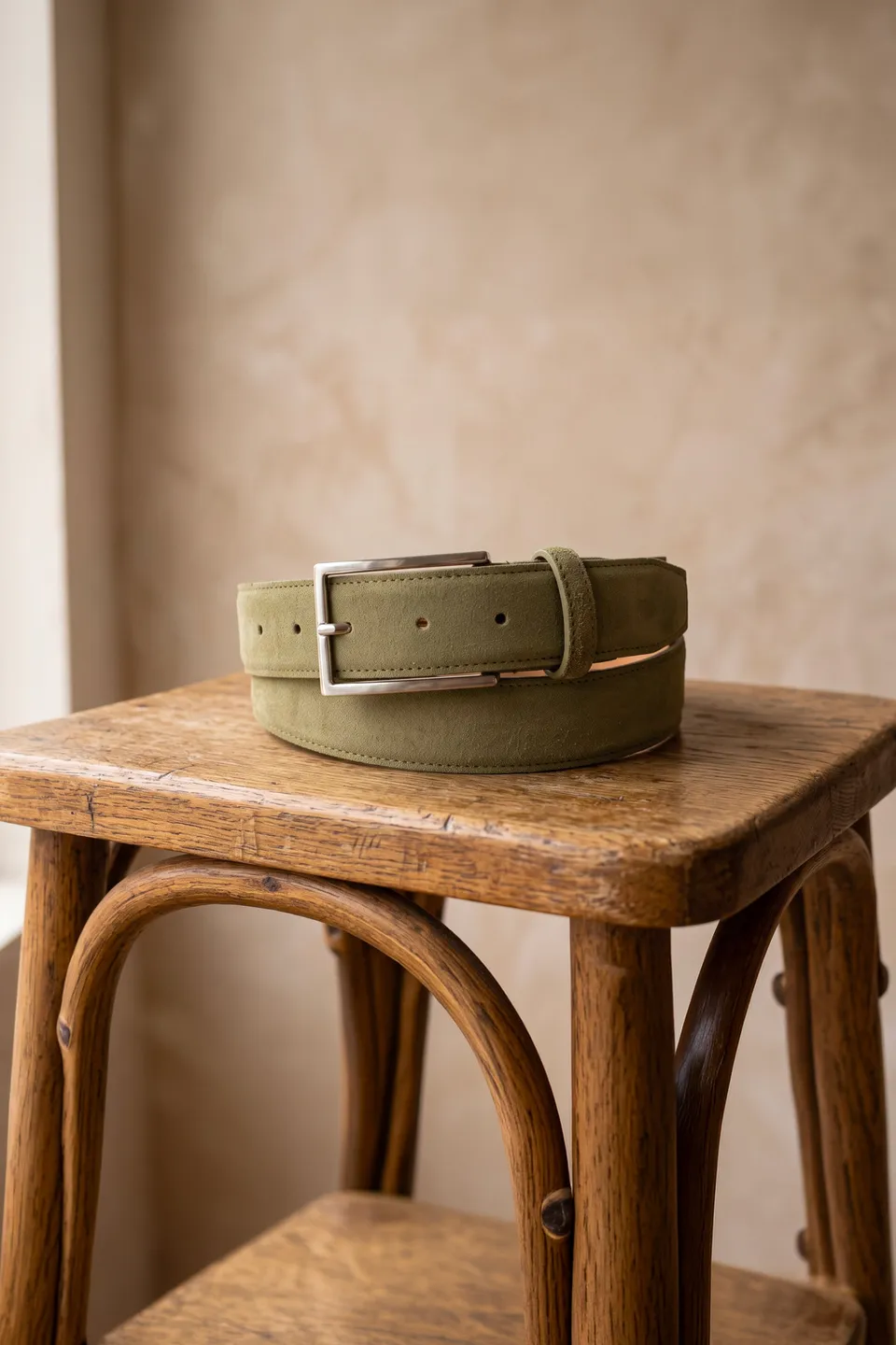 le-pantalon-accessoires-homme-fm-lpace-11-ceinture-olive-su-de image 1