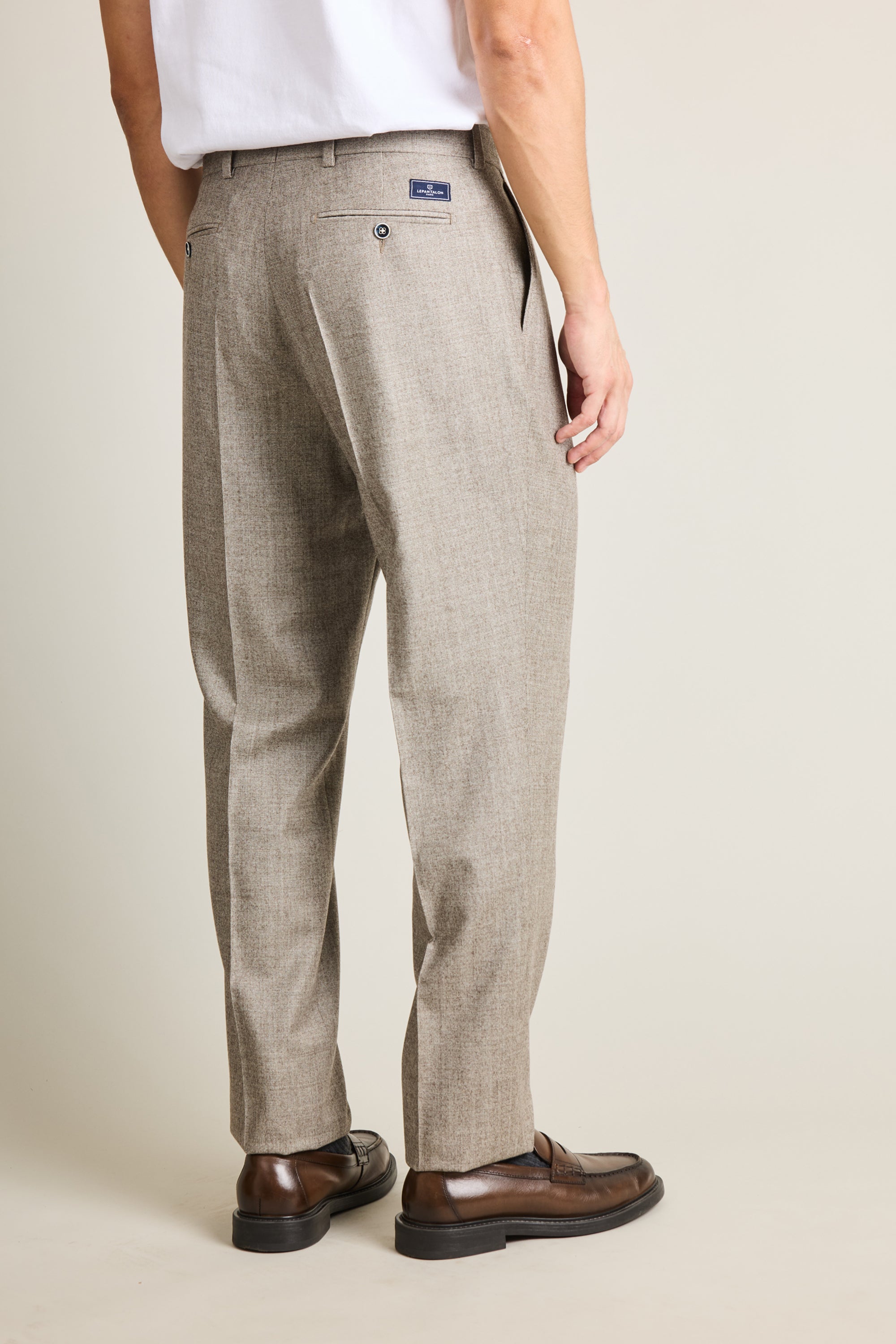 le-pantalon-flanelle-homme-pantalon-greige-laine-pinces image 5