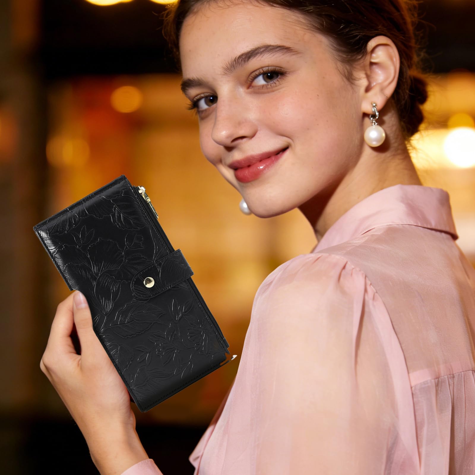 adistylinno-women-s-wallet-portefeuille-femme-noir-rfid-16-cartes image 5