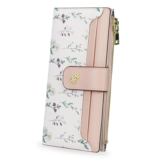 adistylinno-women-s-wallet-portefeuille-femme-rose-11-cartes image 1