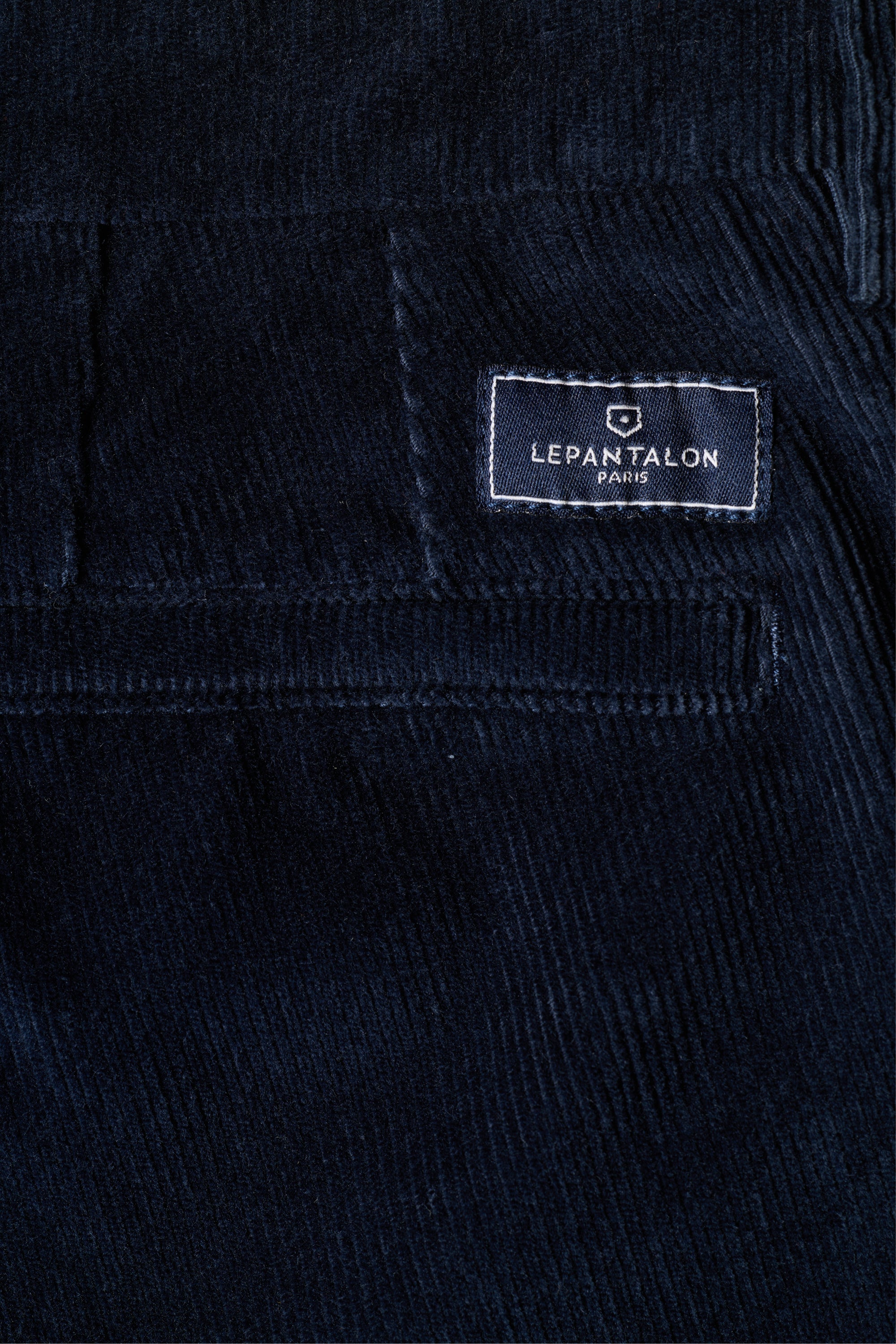le-pantalon-chino-velours-bleu-marine-semi-slim-stretch image 3