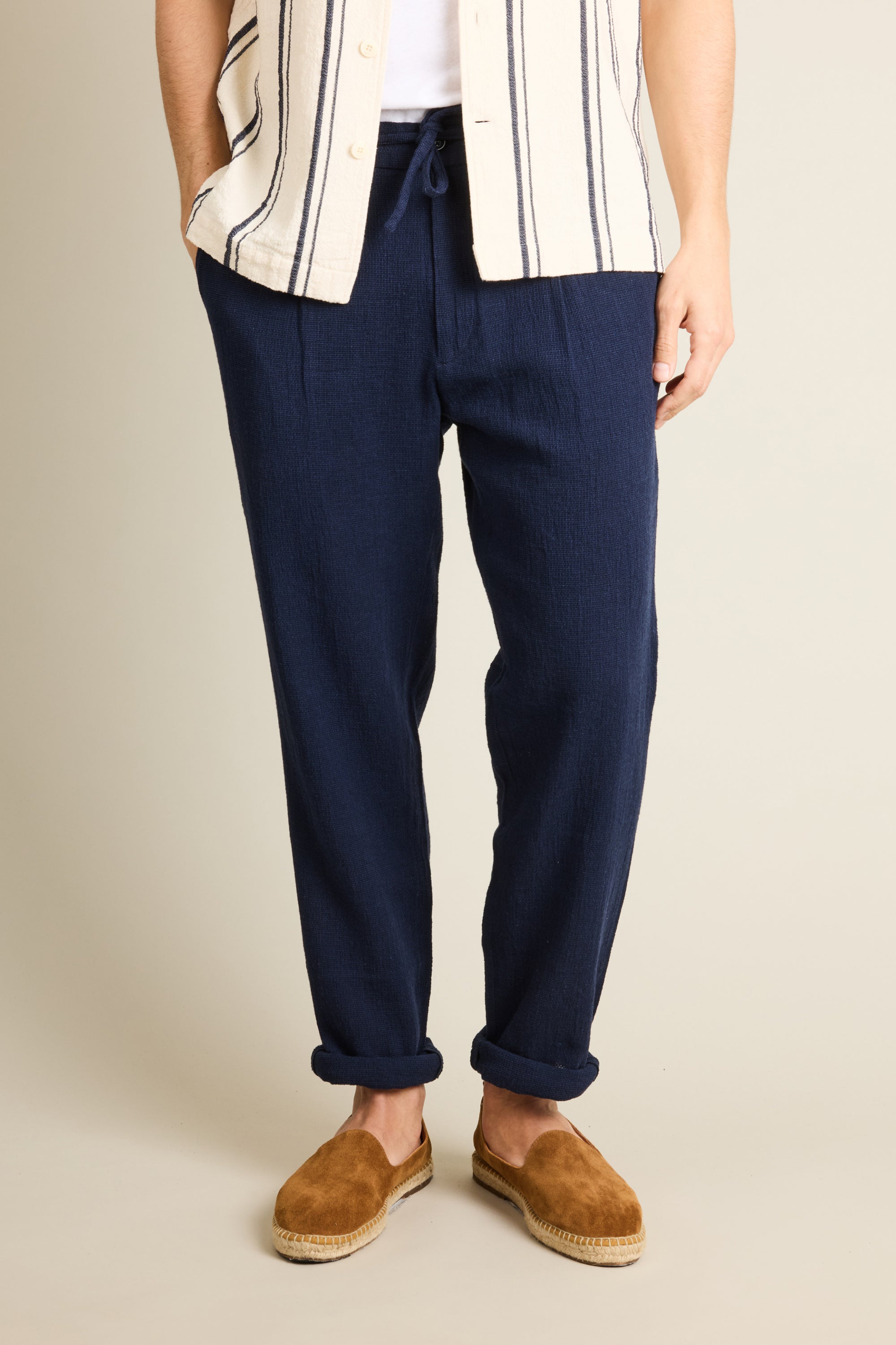 le-pantalon-jogpant-fm-lpjog-6-pantalon-jogging-indigo-coton-lin image 1