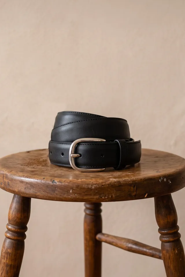 le-pantalon-ceinture-cuir-lisse-ceinture-noire-100-cm image 1